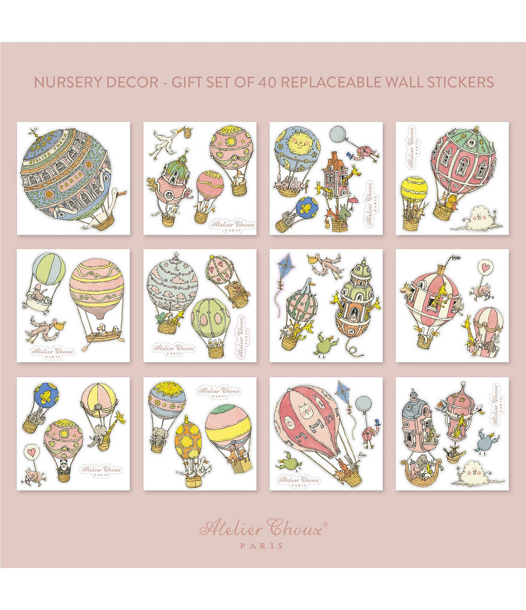 Hot Air Balloons Wall Stickers - Atelier Choux