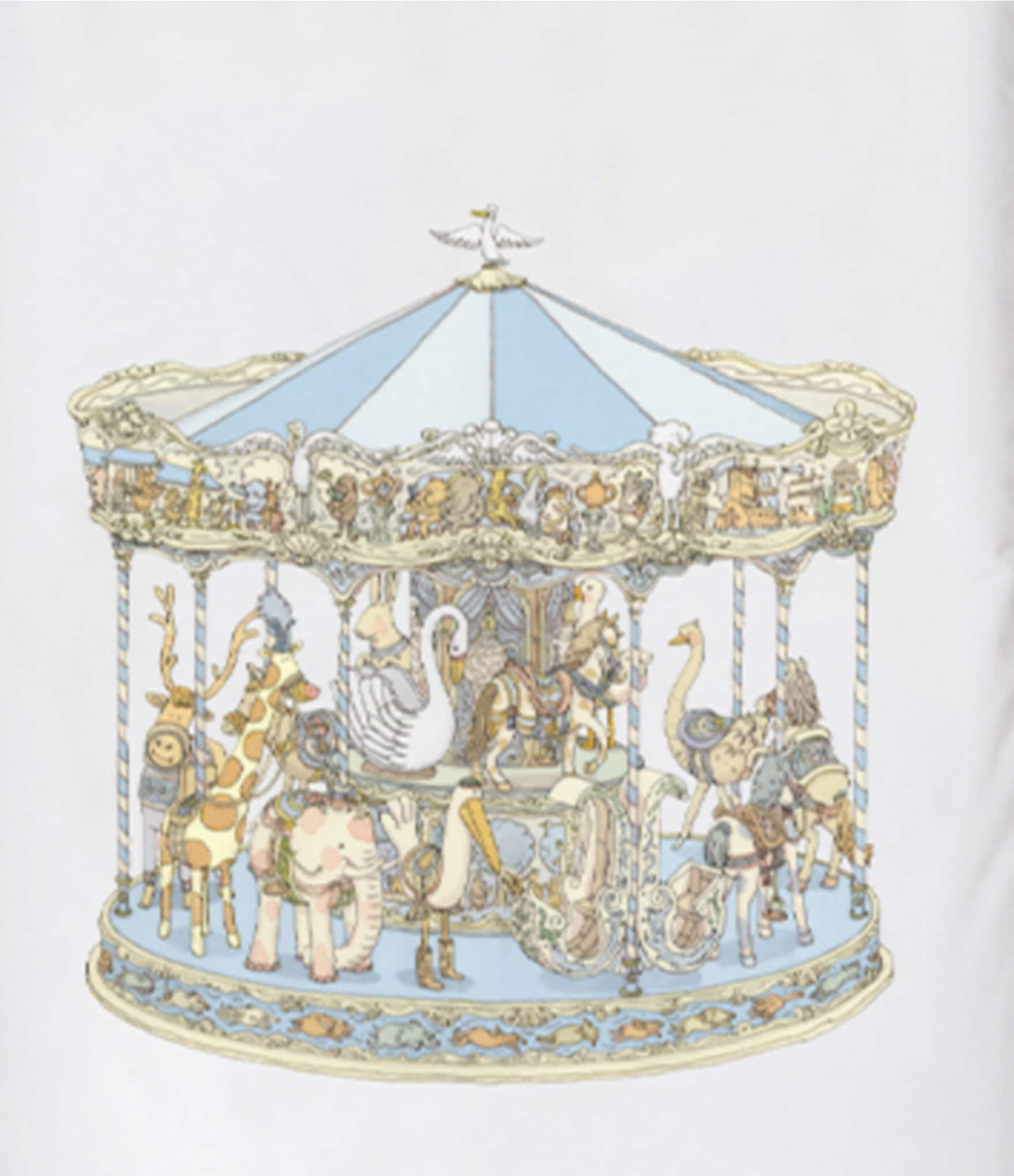 Atelier Choux Paris Baby Satin Carousel Fitted Crib Sheets