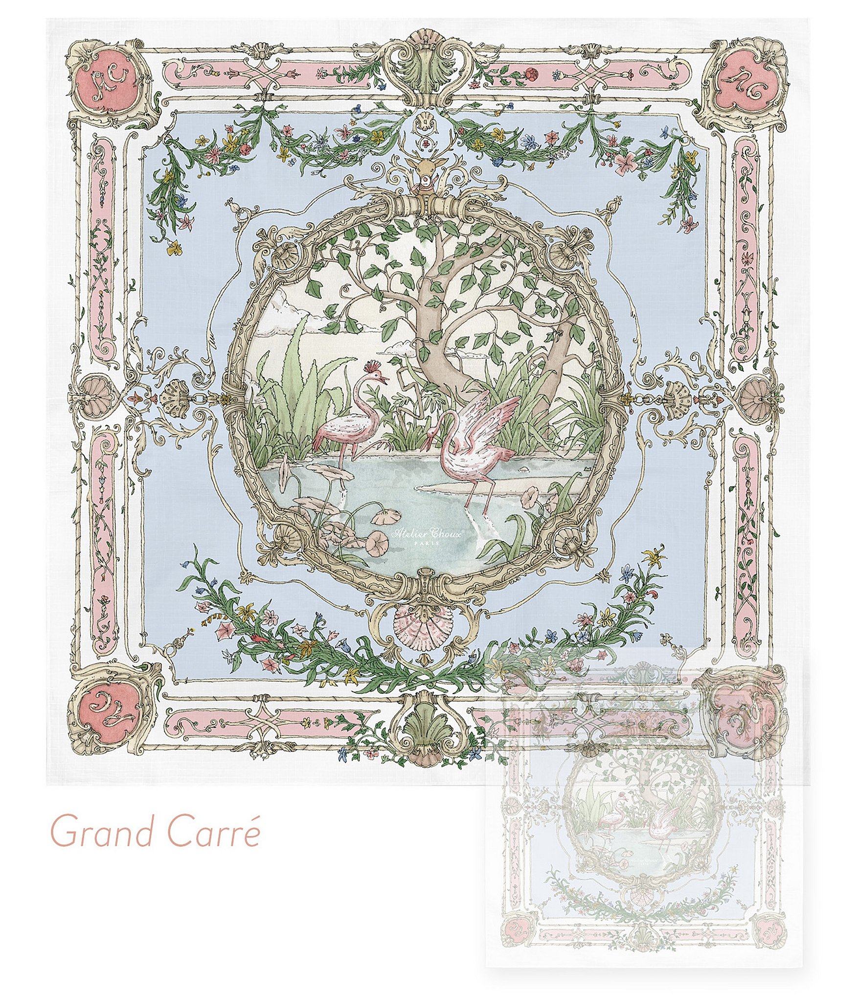 Atelier Choux Paris Tapestry Original Grand Carre Blanket