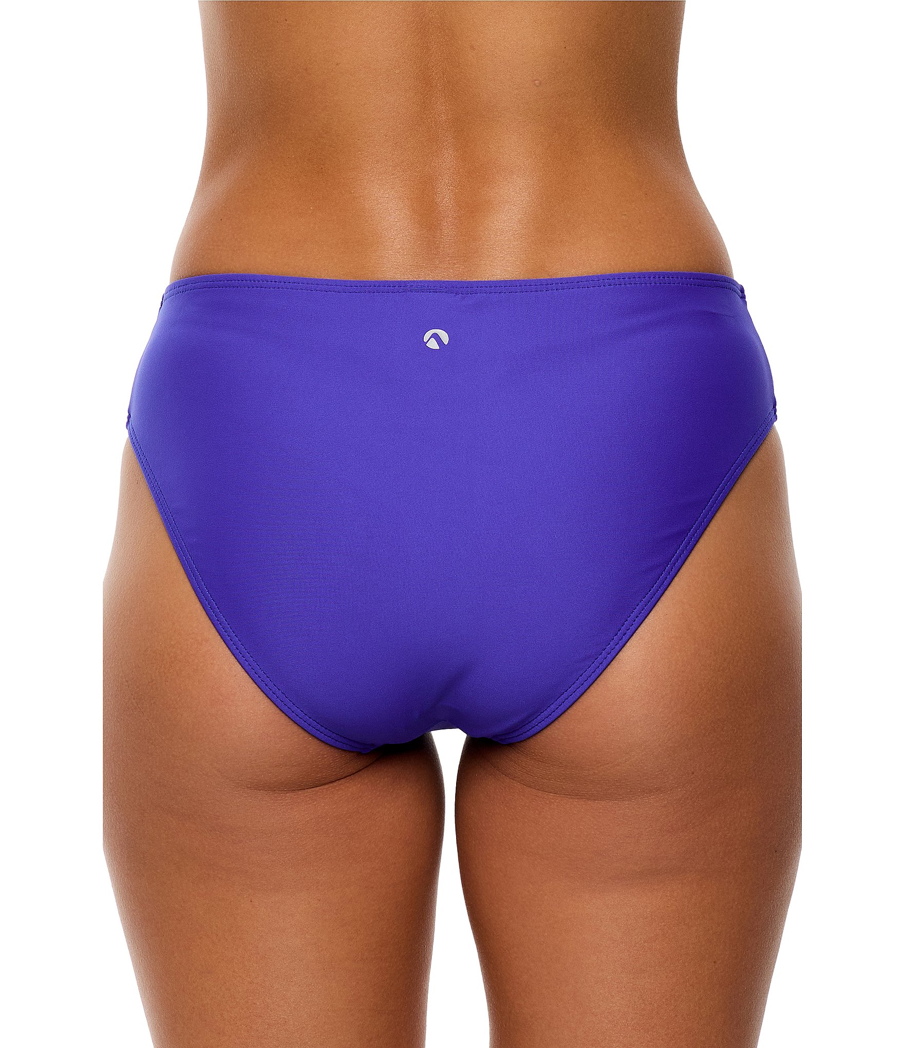 Next by Athena Good Karma Shoreside Solid Midrise Retro Hipster Swim Bottom