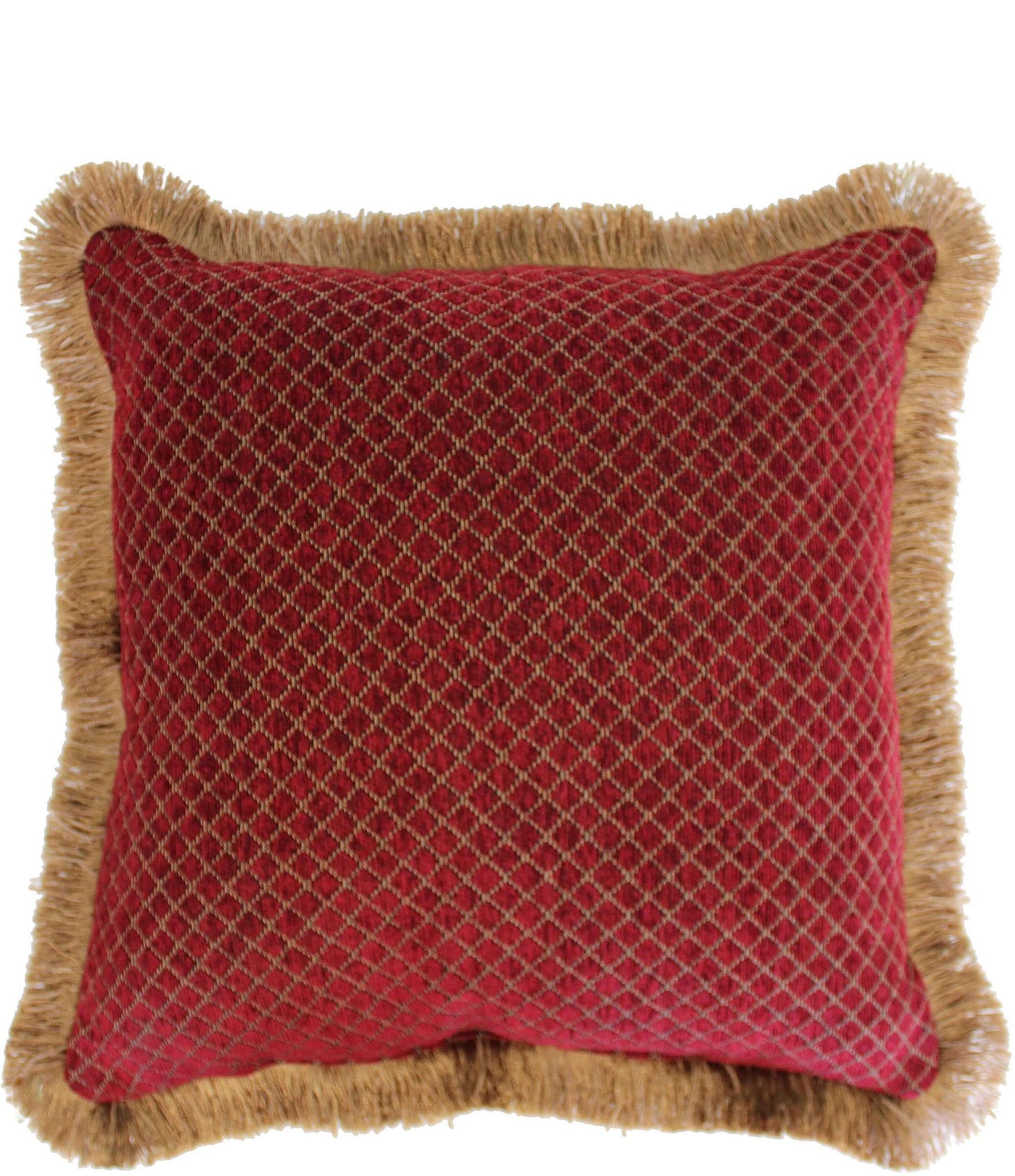 Austin Horn Classics Lismore Red Chenille Square Pillow