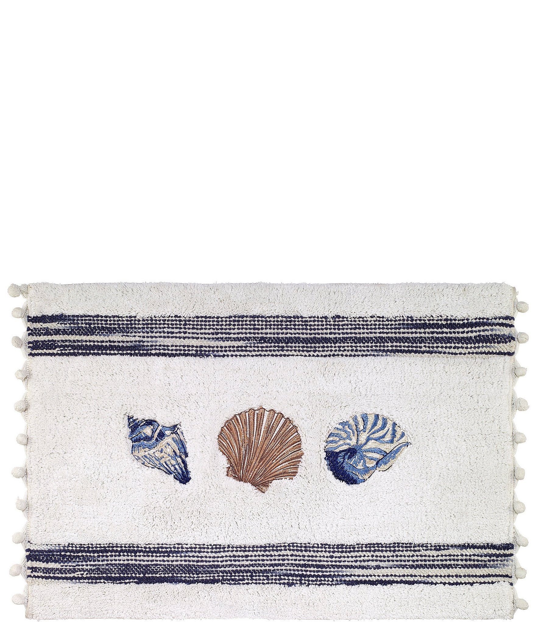 Avanti Linens Blue Lagoon Embroidered Bath Rug