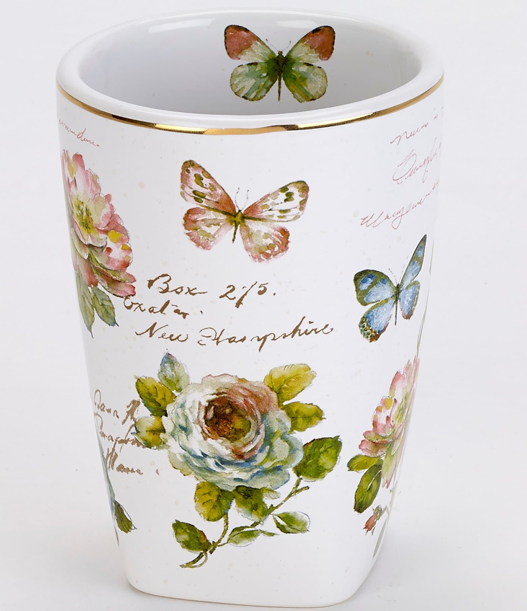 Avanti Linens Butterfly Garden Tumbler