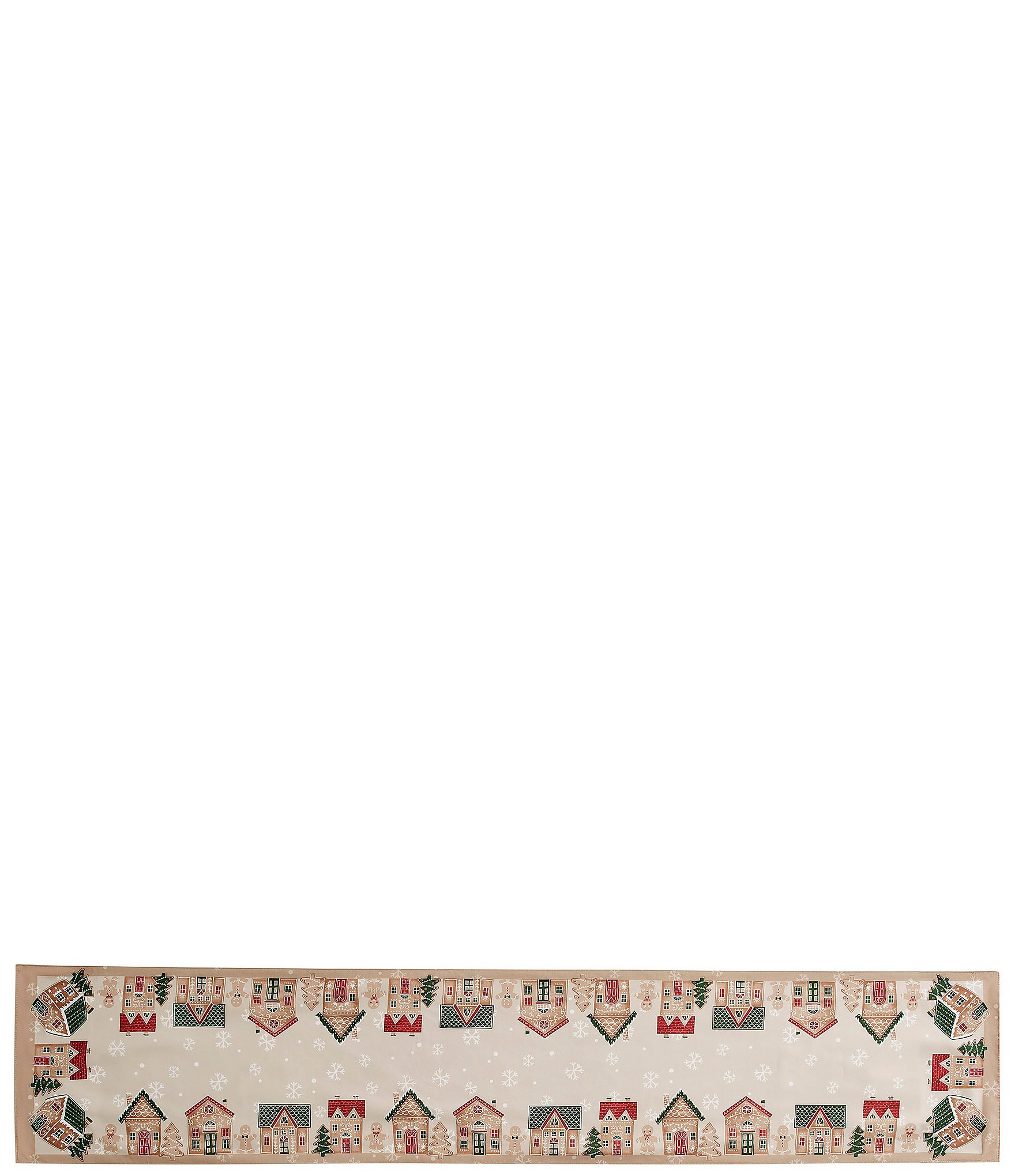 Avanti Linens Gingerbread Village Collection Table Runner, 72#double;