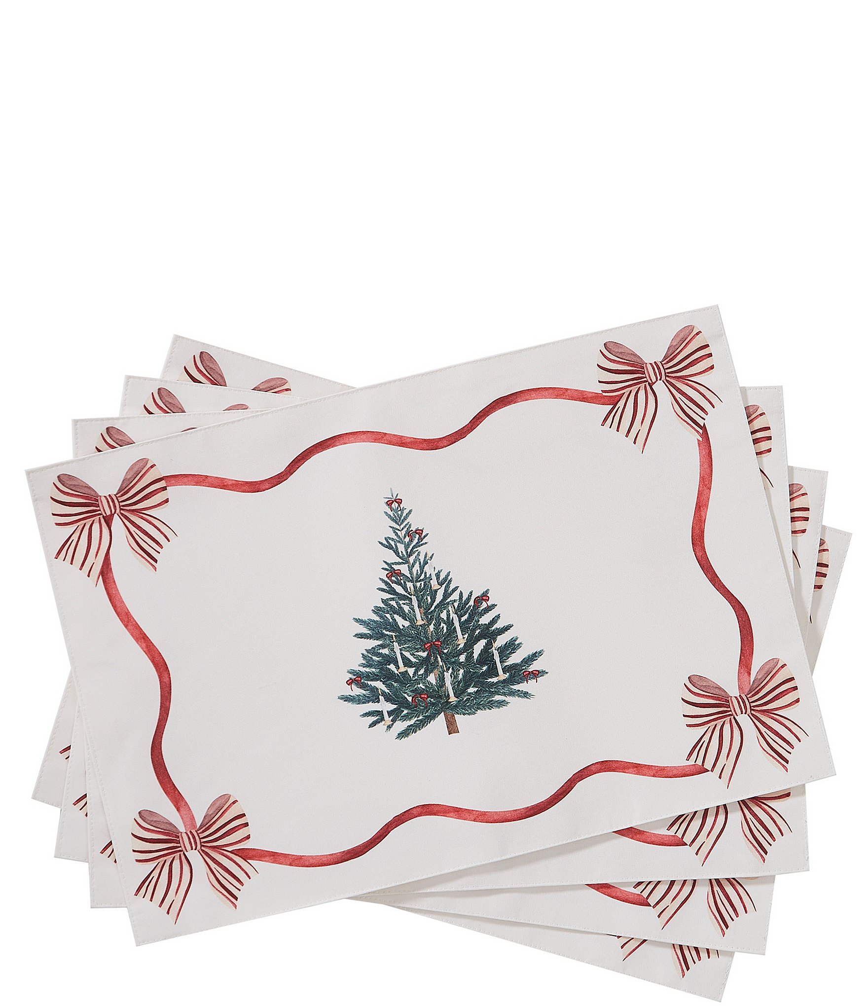 Avanti Linens Heirloom Noel Collection 4-Pack Placemat Set