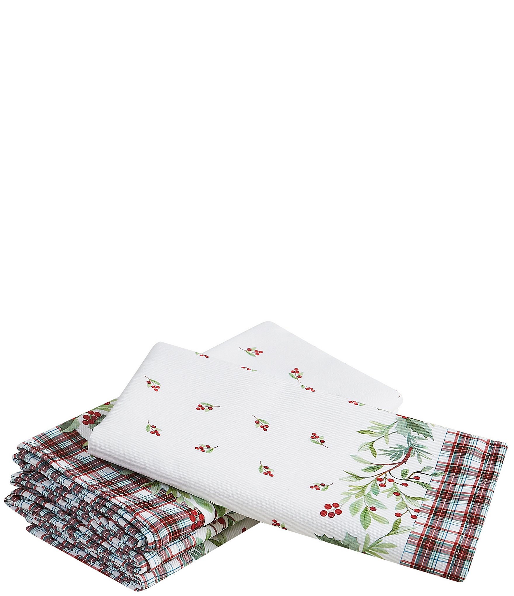 Avanti Linens Holly Plaid Collection 4-Pack Napkin Set