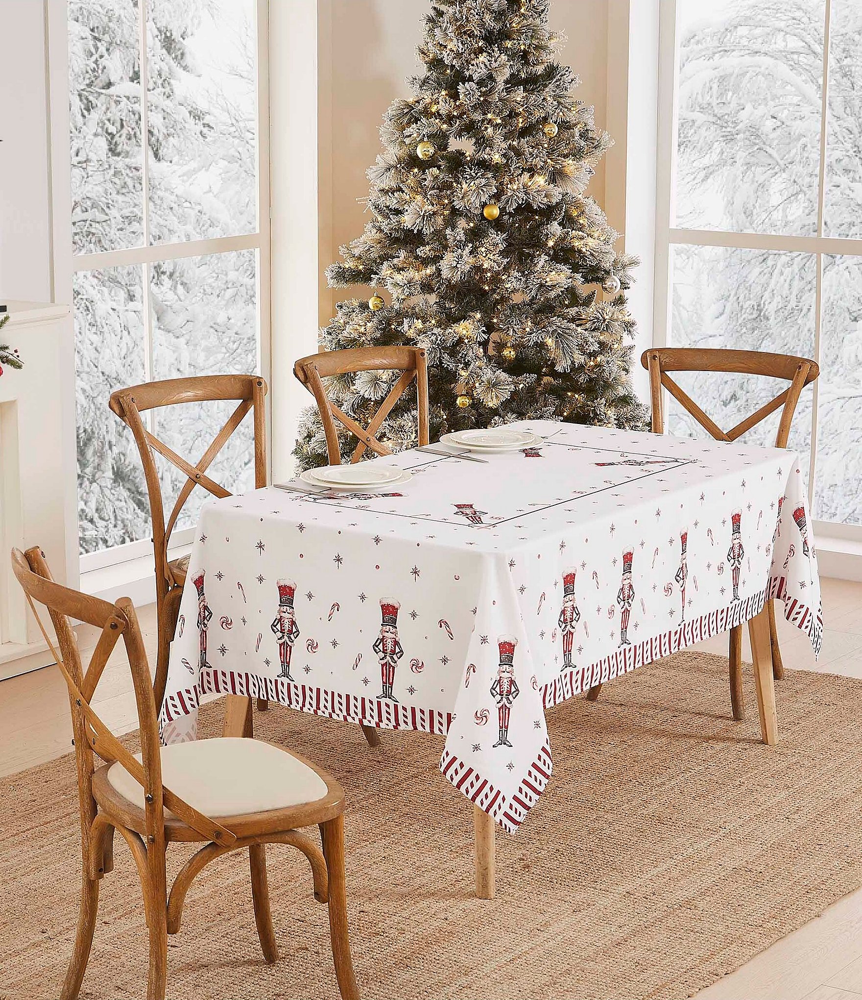 Avanti Linens Nutcracker Candy Collection Tablecloth