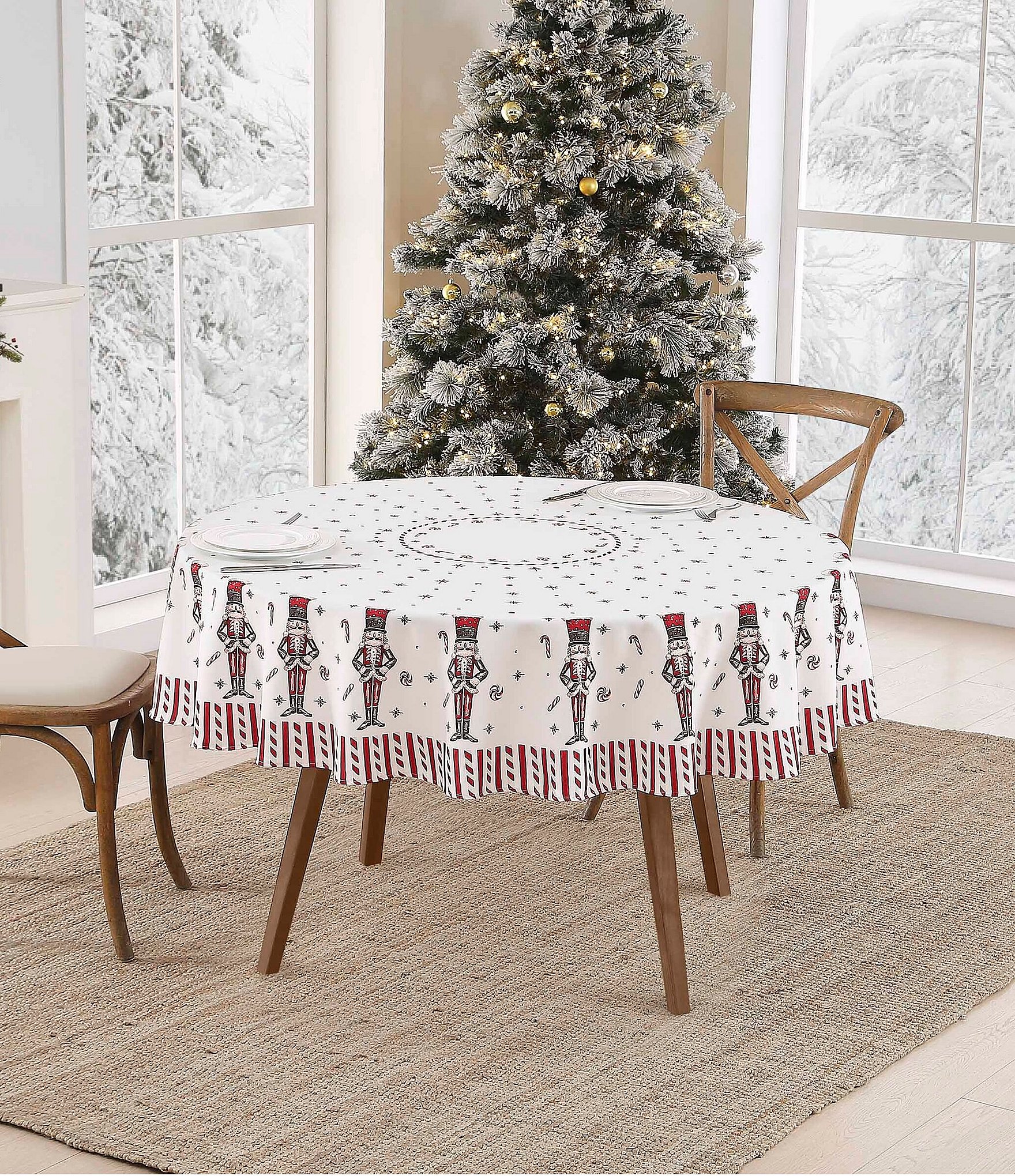 Avanti Linens Nutcracker Candy Collection Tablecloth