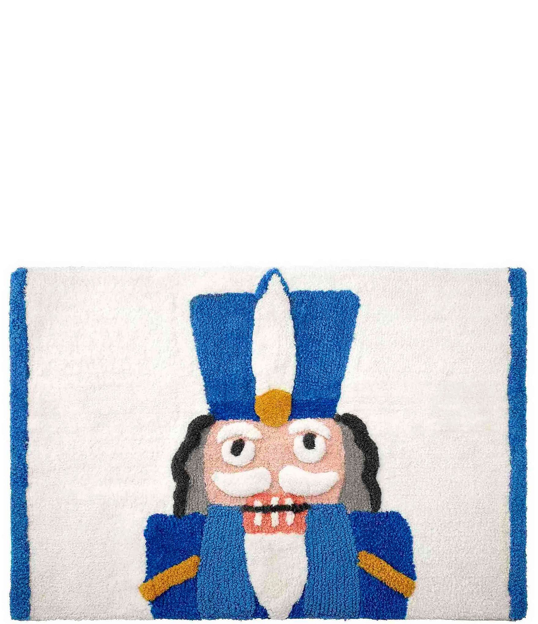 Avanti Linens Nutcracker Trellis Collection Decorative Holiday Bath Rug
