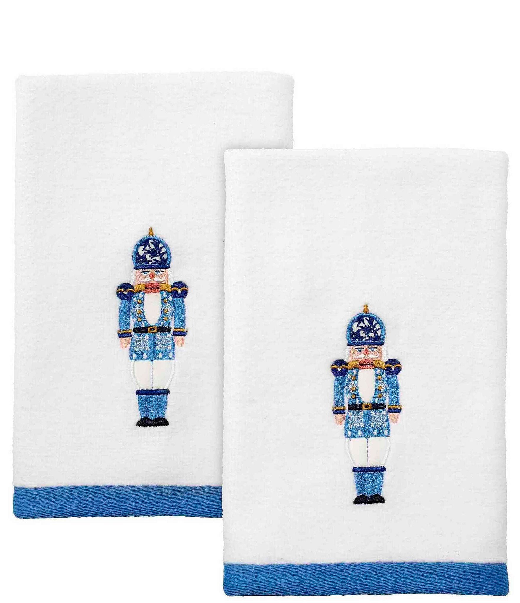 Avanti Linens Nutcracker Trellis Decorative Embroidered Bath Towels