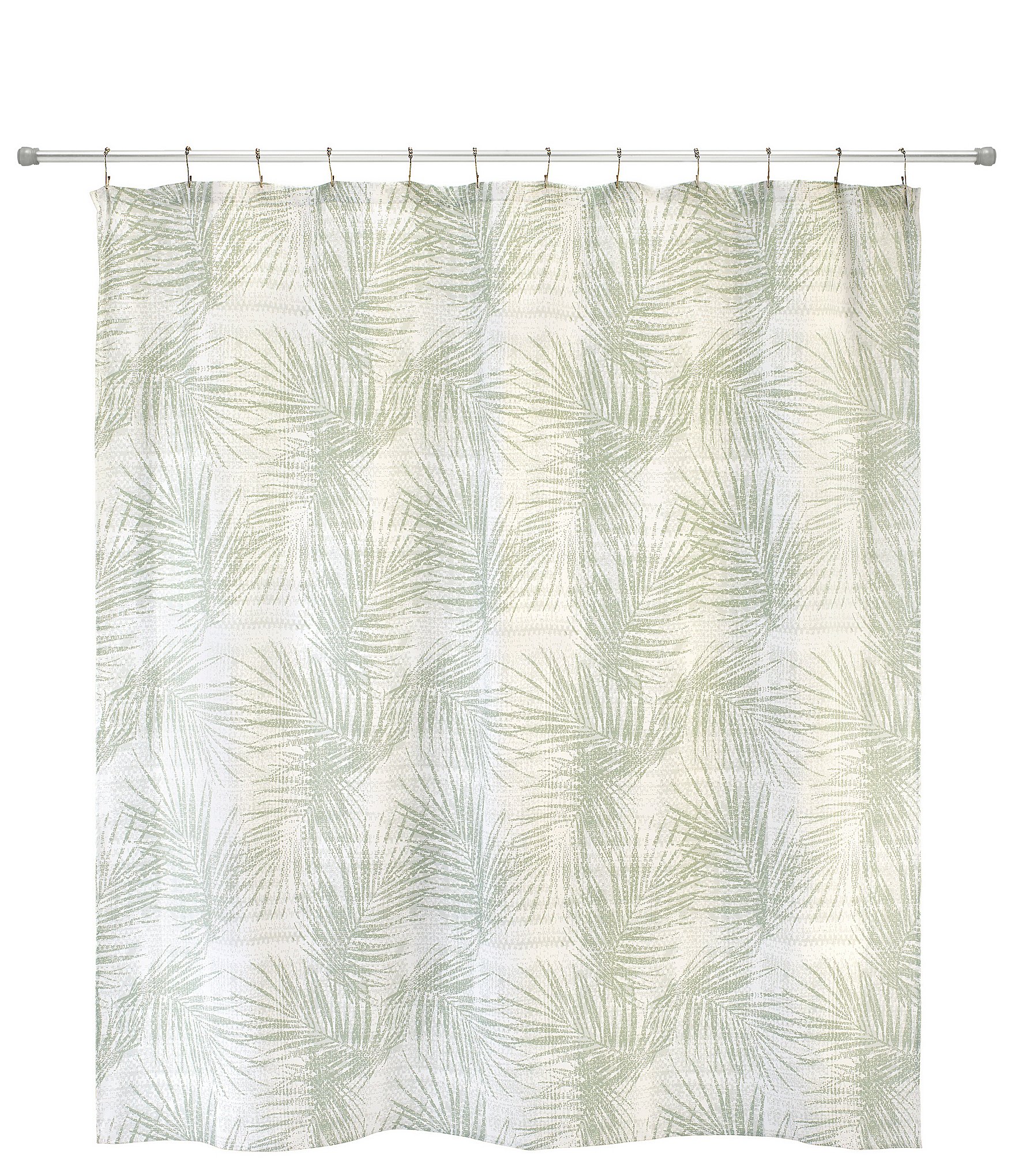 Avanti Linens Palmera Palms Print Decorative Shower Curtain