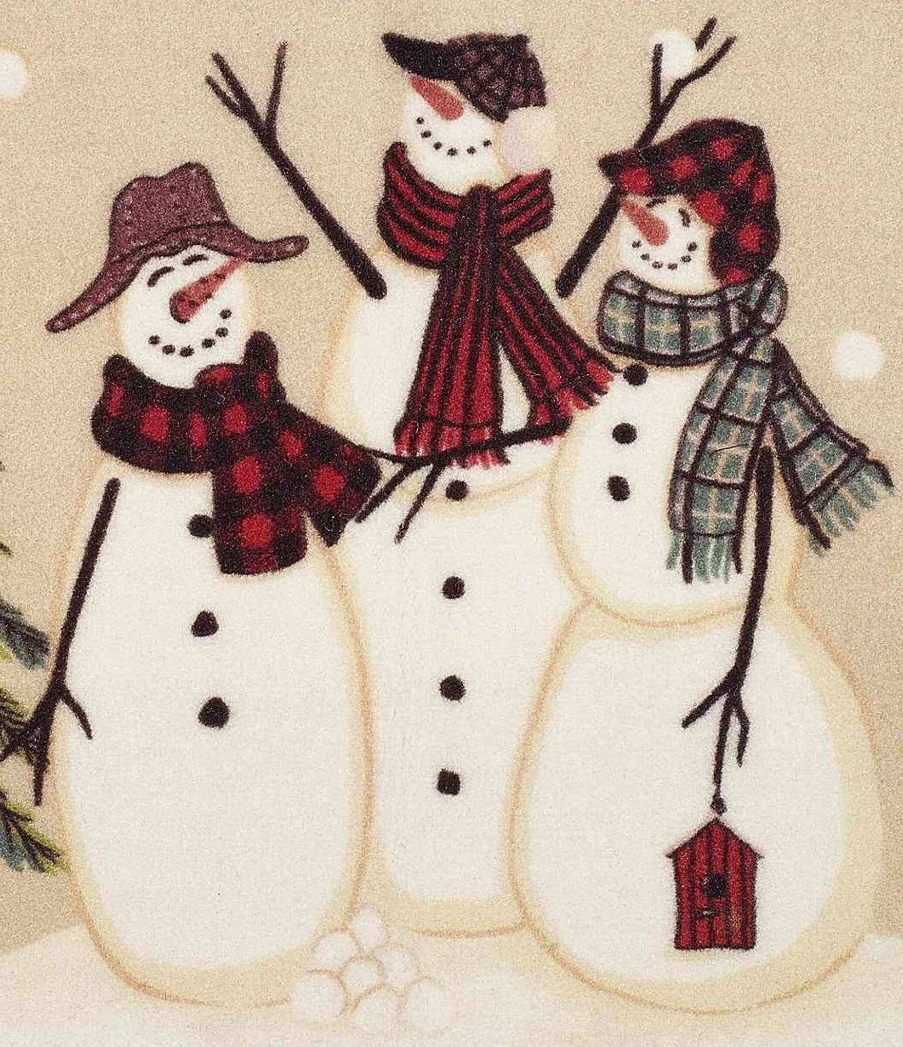 Avanti Linens Snowmen Gathering Collection Decorative Holiday Bath Rug