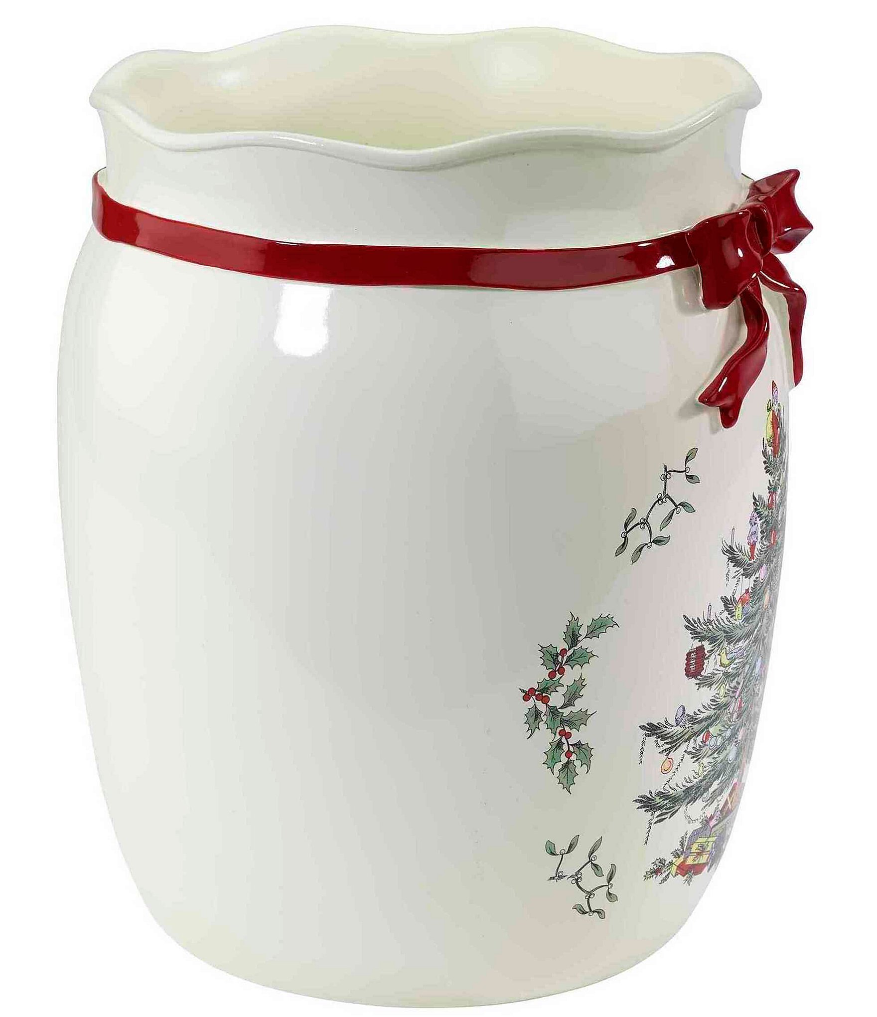 Avanti Linens Spode Christmas Tree® Collection Scalloped Edge Wastebasket