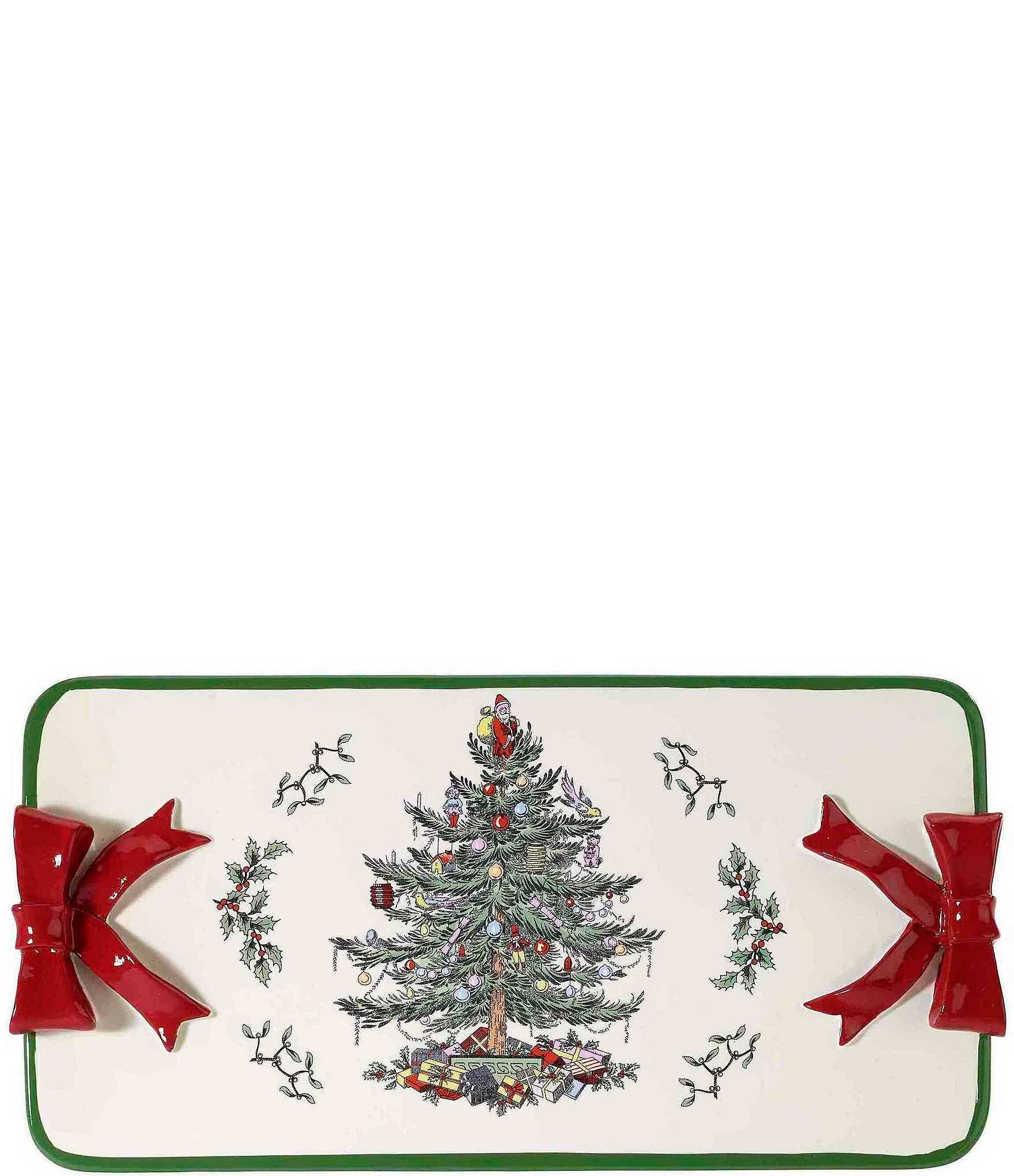 Avanti Linens Spode Christmas Tree® Collection Dimensional Red Ribbons Vanity Bath Tray