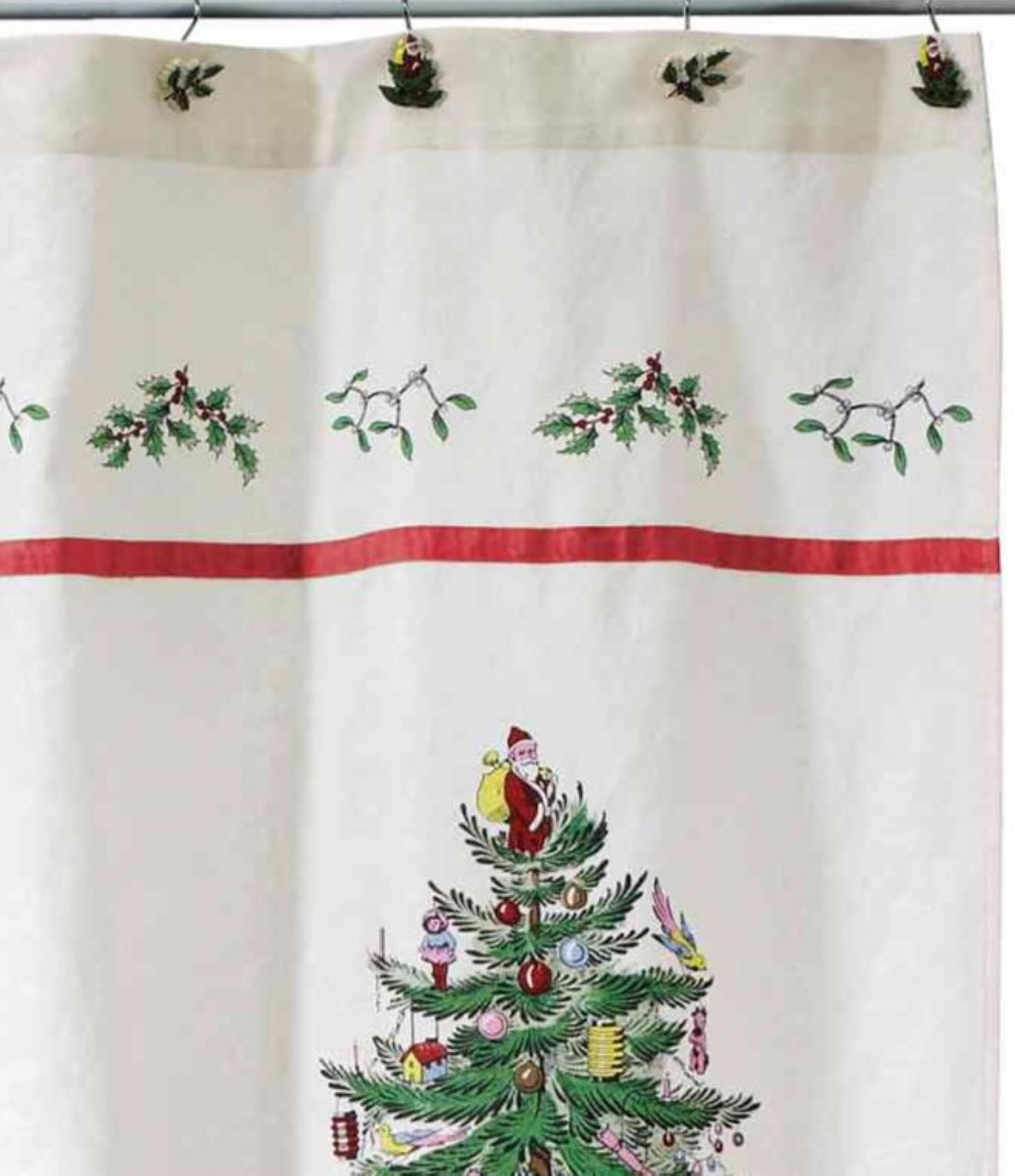 Avanti Linens Spode Christmas Tree® Collection Shower Curtain Hook Sets