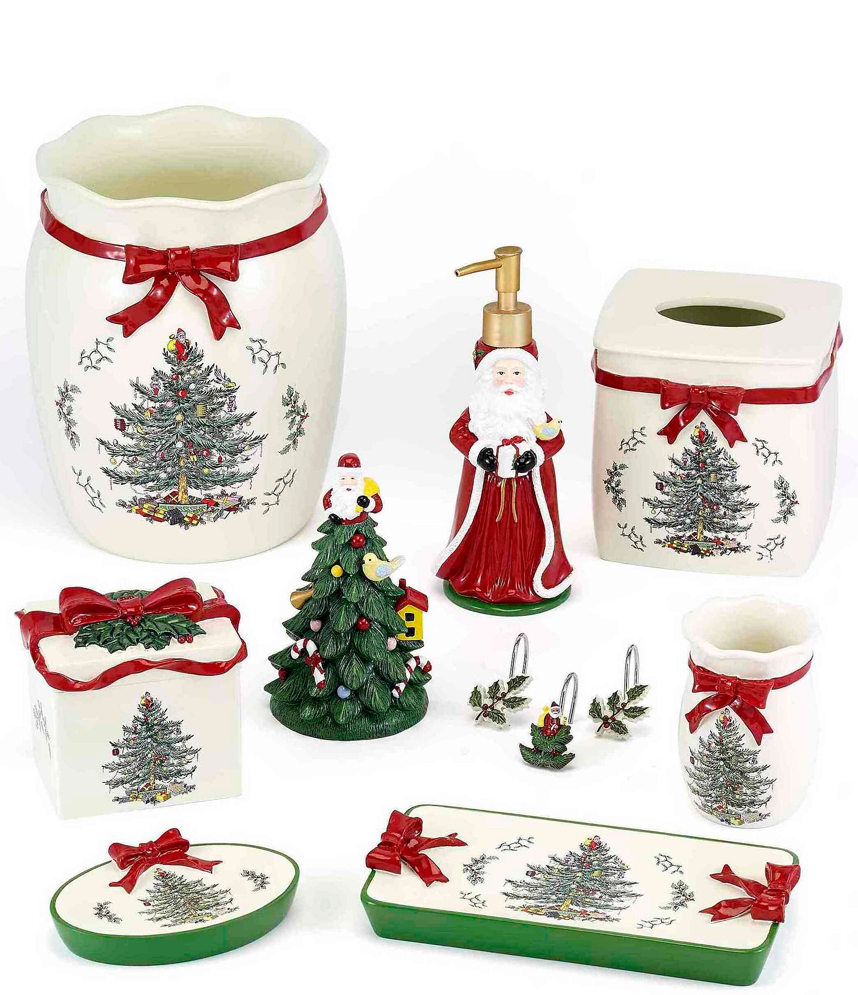 Avanti Linens Spode Christmas Tree® Collection Shower Curtain Hook Sets