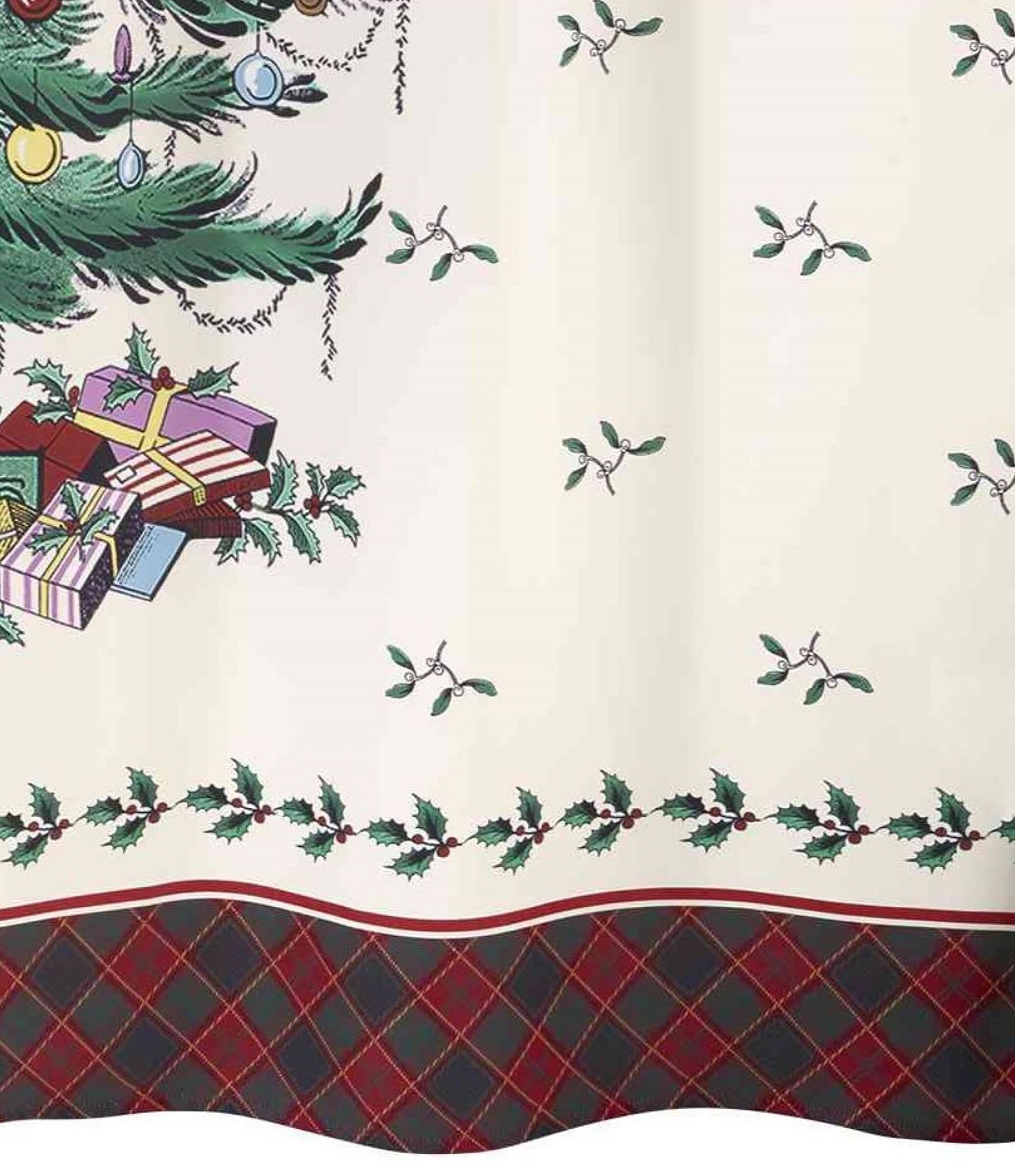 Avanti Linens Spode Christmas Tree® Tartan Shower Curtain