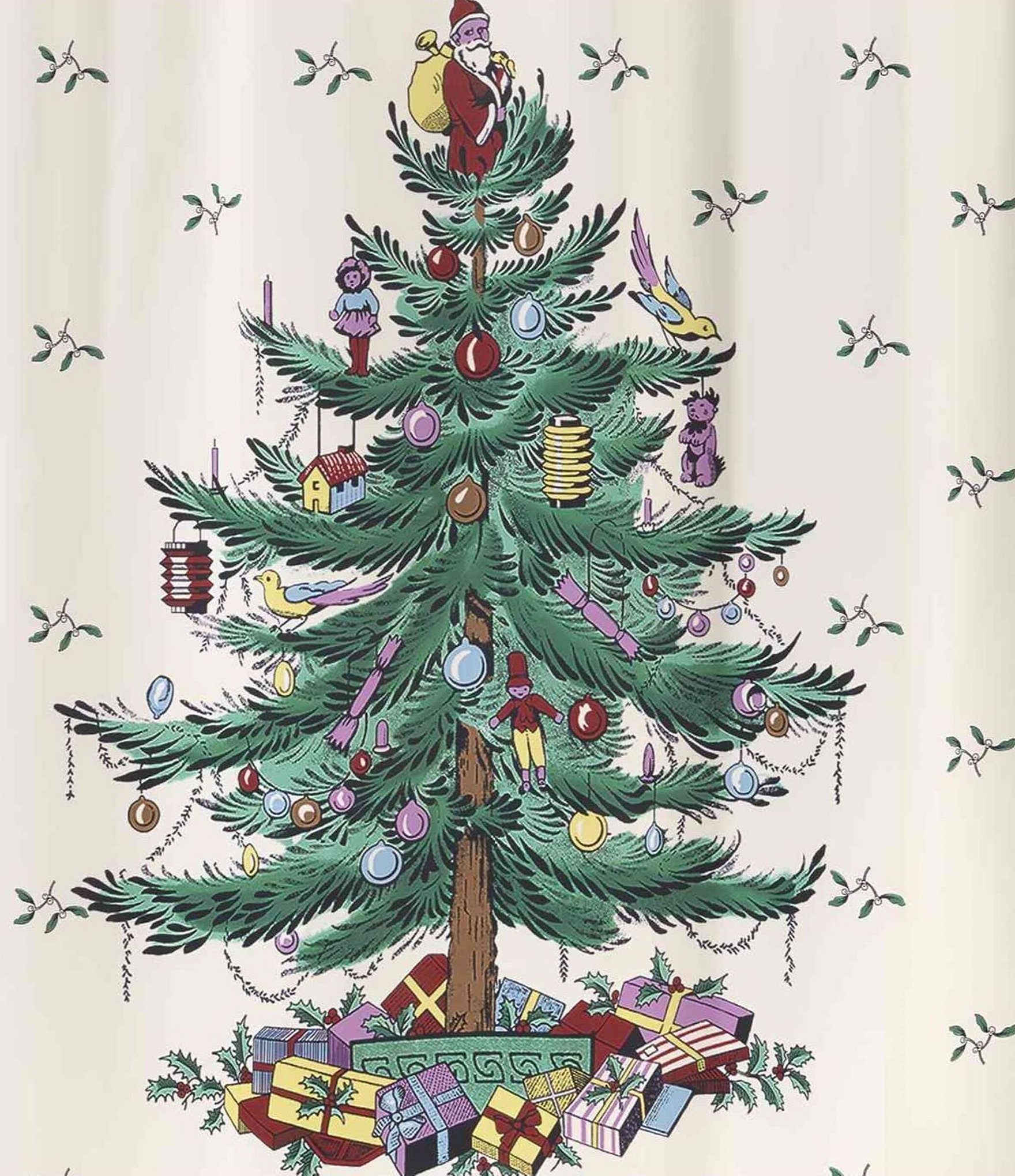 Avanti Linens Spode Christmas Tree® Tartan Shower Curtain