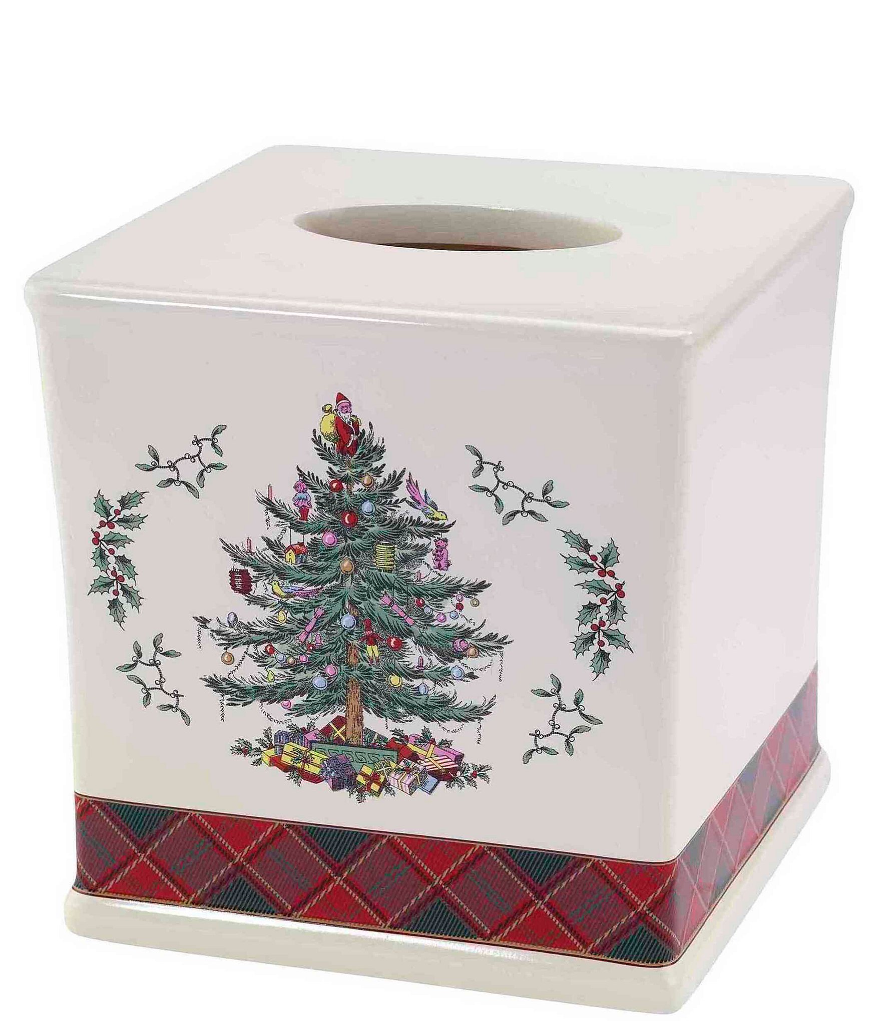 Avanti Linens Spode Christmas Tree® Tartan Tissue Box Cover