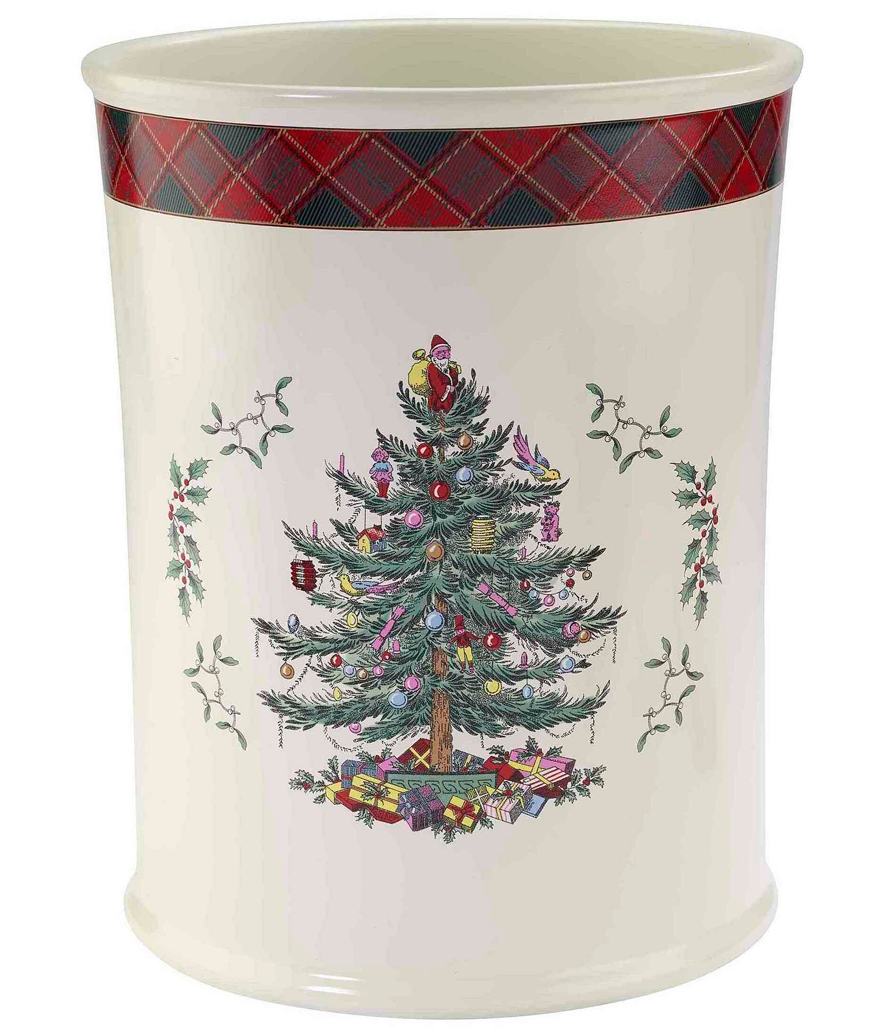 Avanti Linens Spode Christmas Tree® Tartan Wastebasket