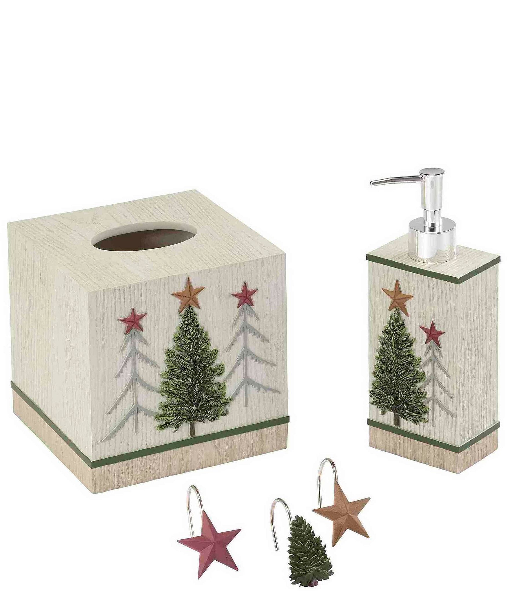 Avanti Linens Tree Decorative Shower Curtain Hook Set