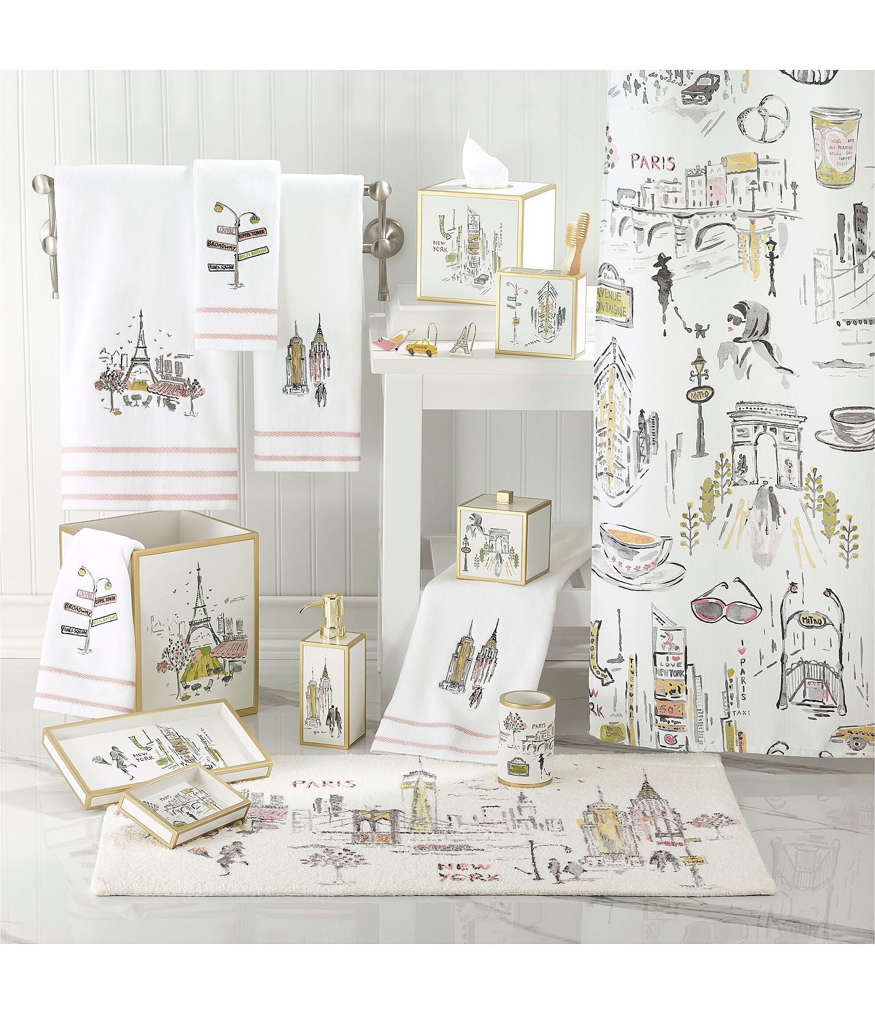 Avanti Linens x Nicole Miller 2-Piece Bath Accessory Set