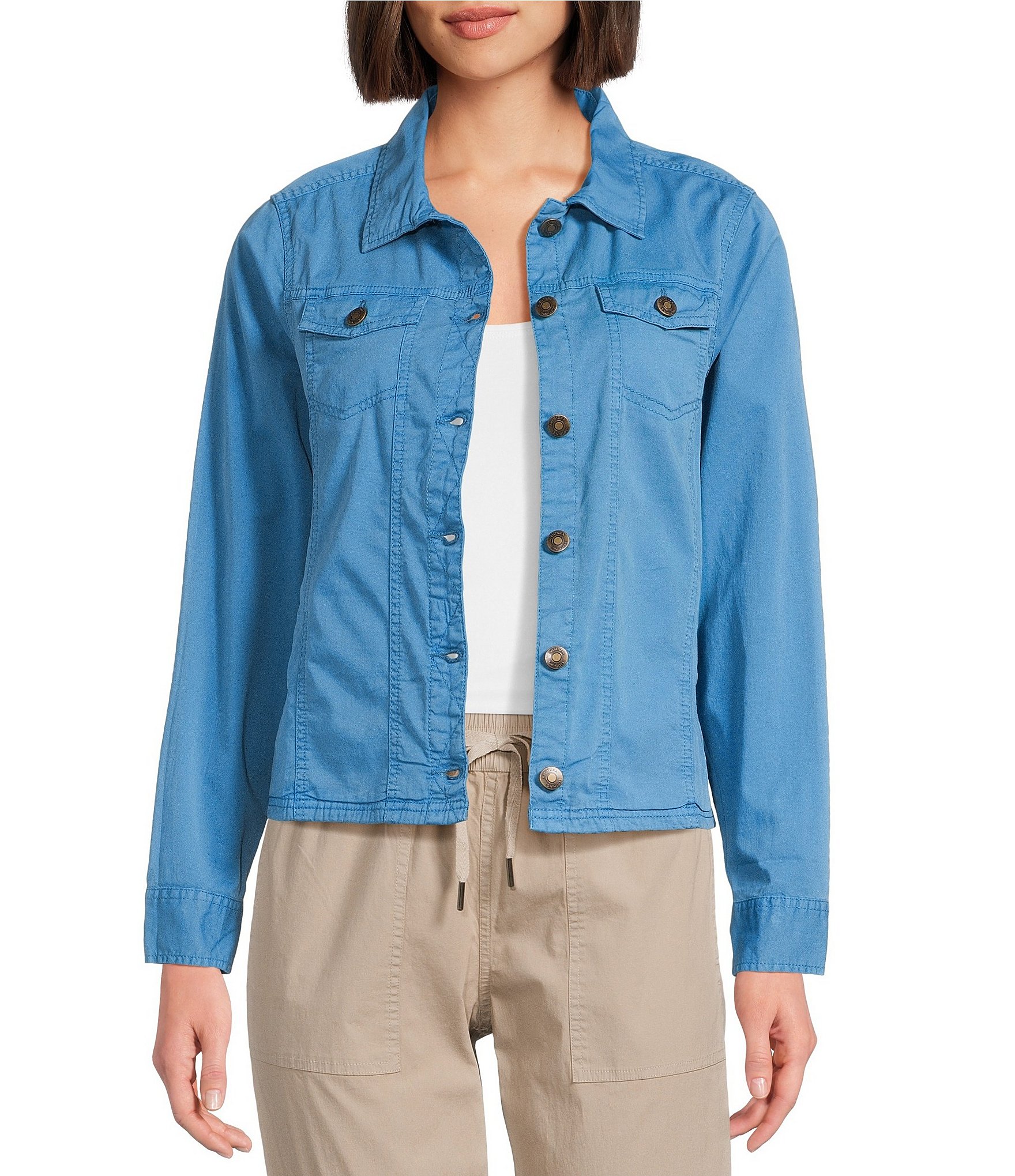 Aventura Arden V2 Point Collar Button Front Woven Twill Jacket