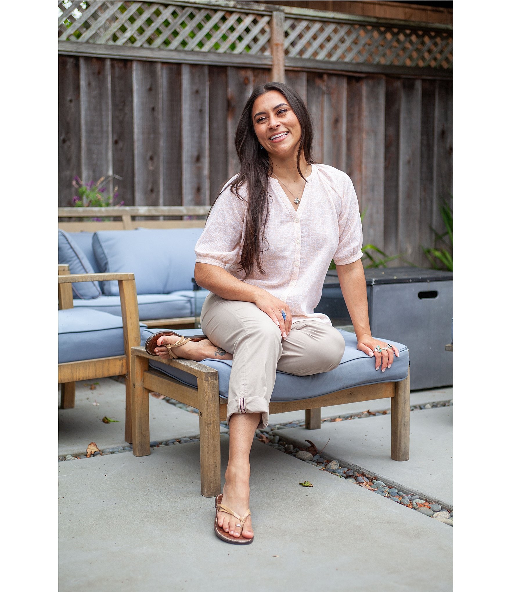 Aventura Ballard Solid Weave Flat Front Elastic Drawstring Waist Cropped Pants