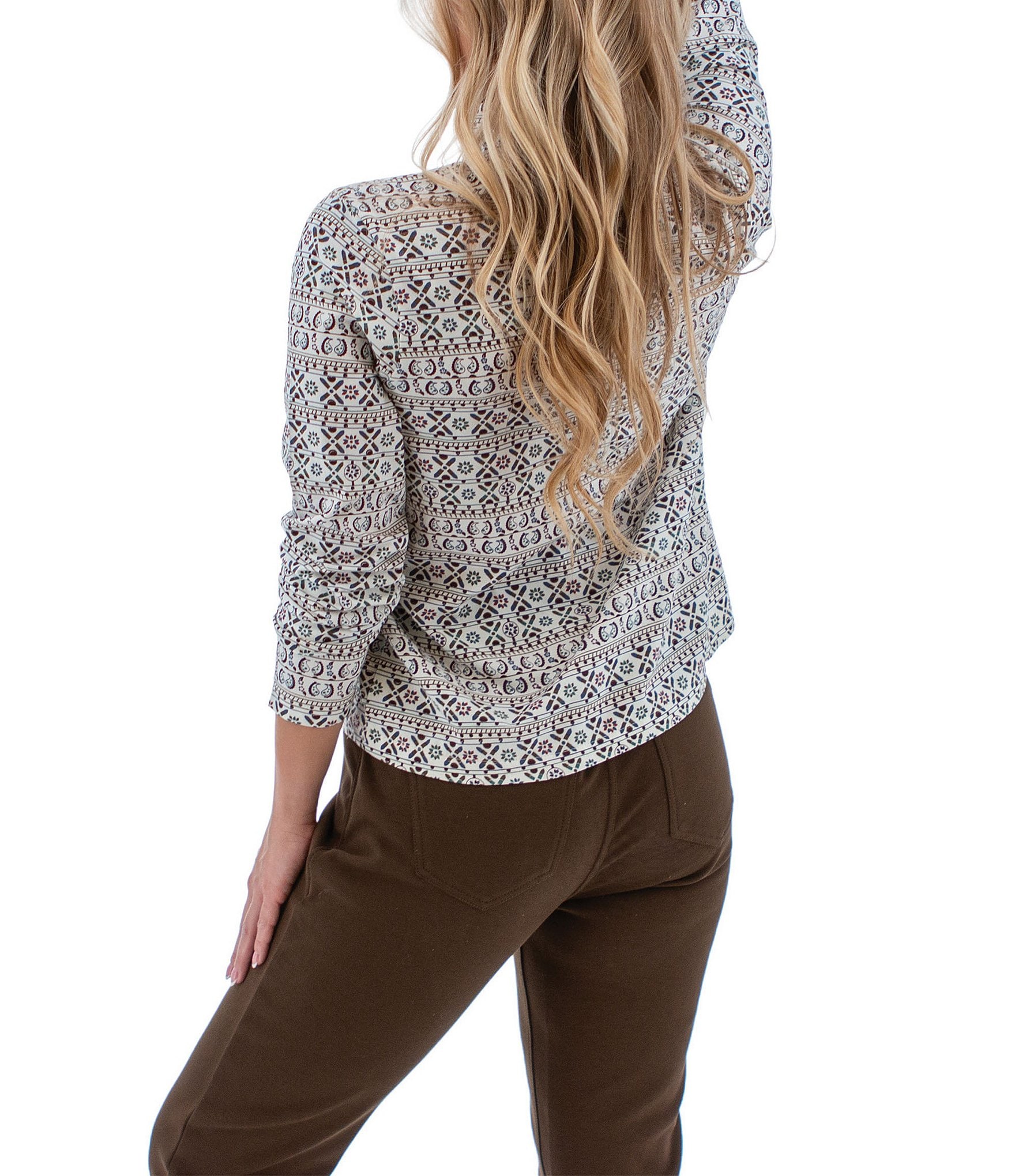 Aventura Vonda Single Jersey Knit Mock Neck Pullover Top