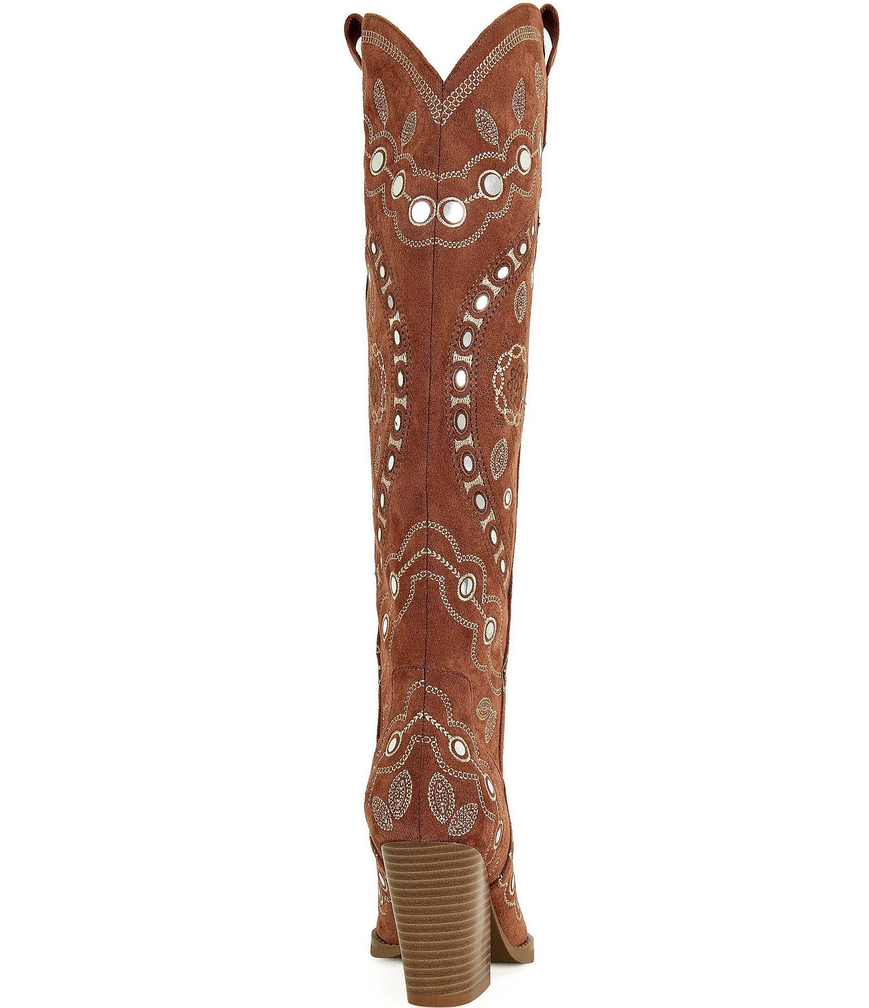 Azalea Wang Aamina Studded Tall Western Boots