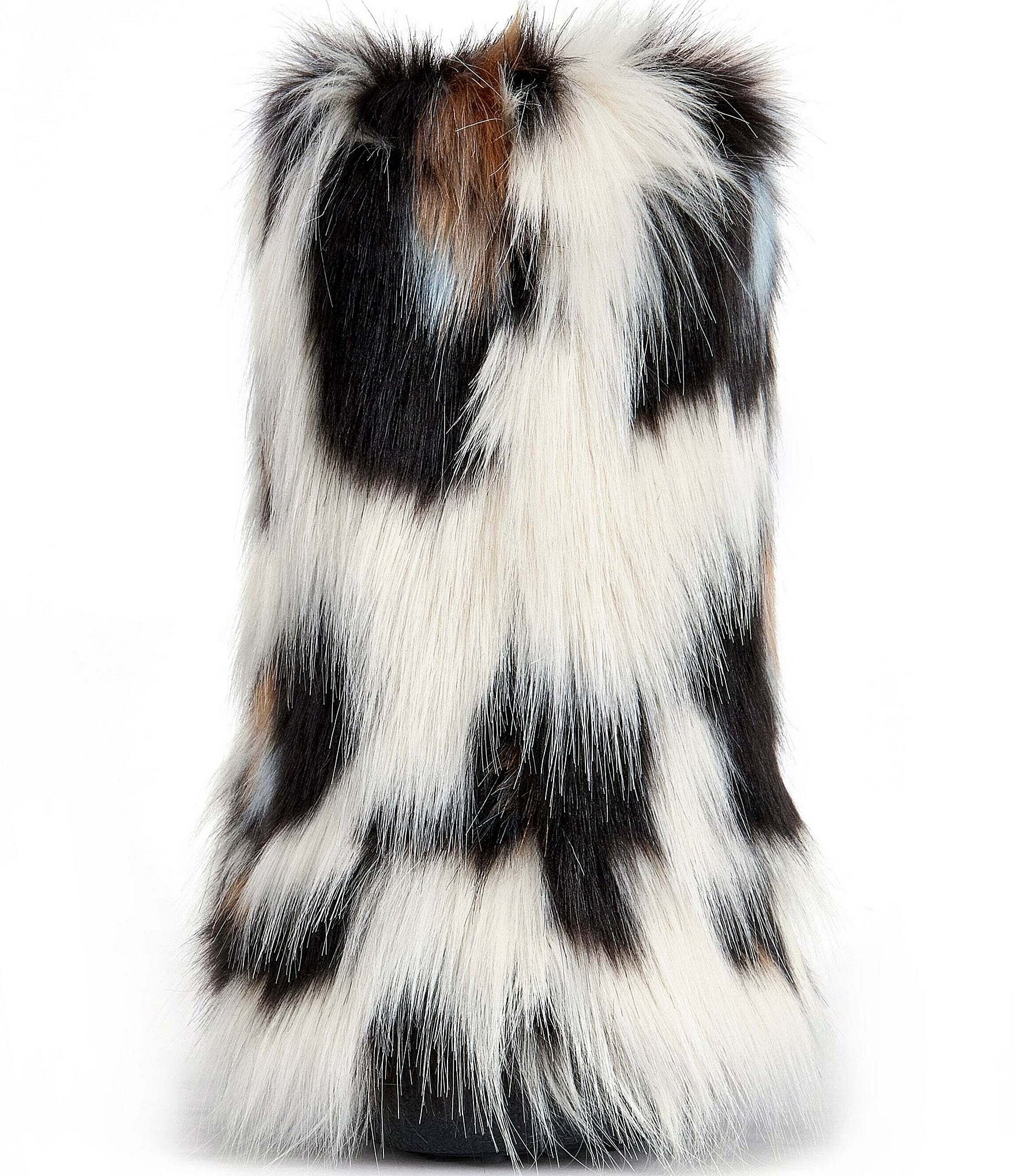 Azalea Wang Albert Leopard Print Faux Fur Platform Boots