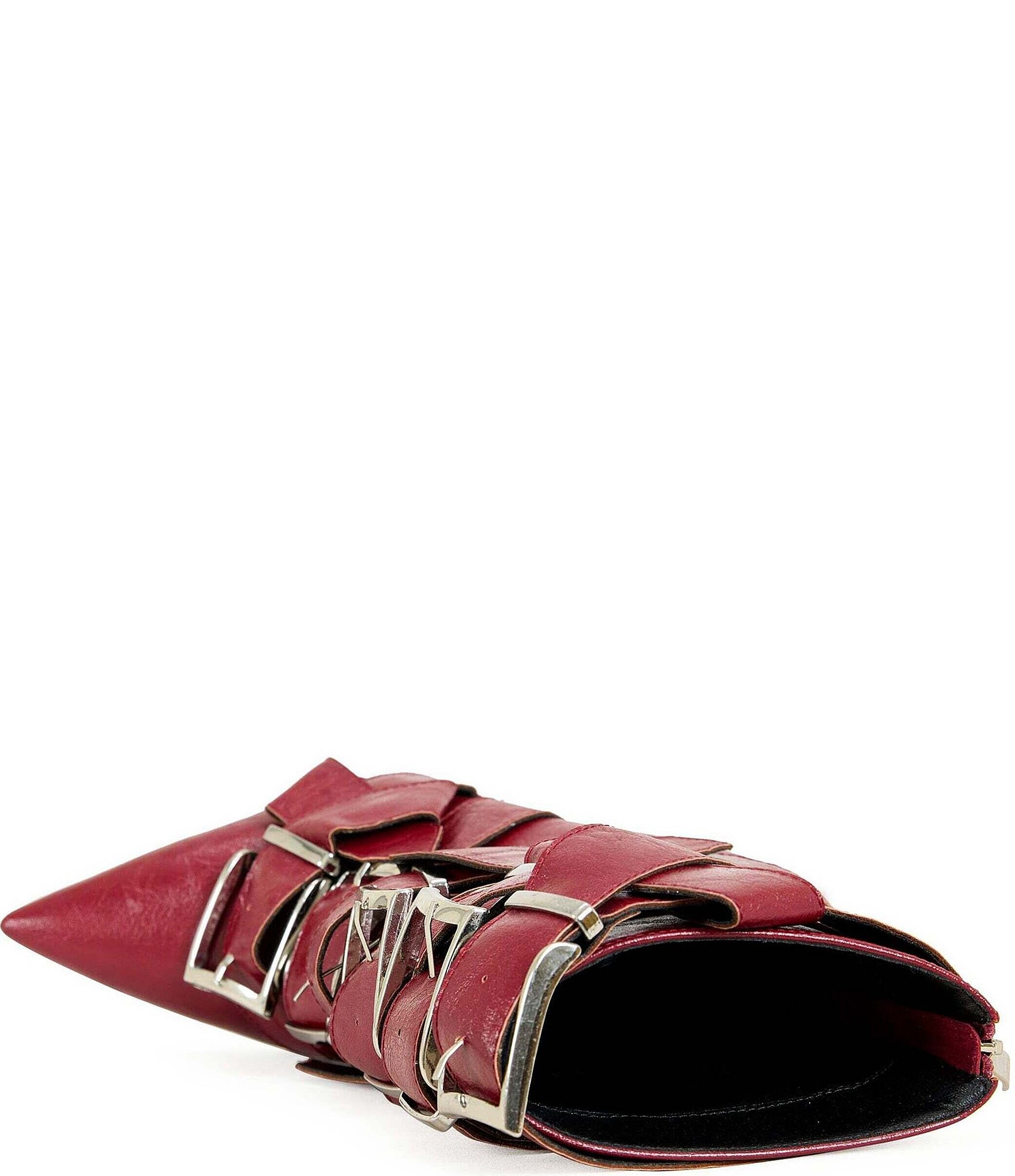 Azalea Wang Alcetas Buckled Straps Pointed Toe Booties