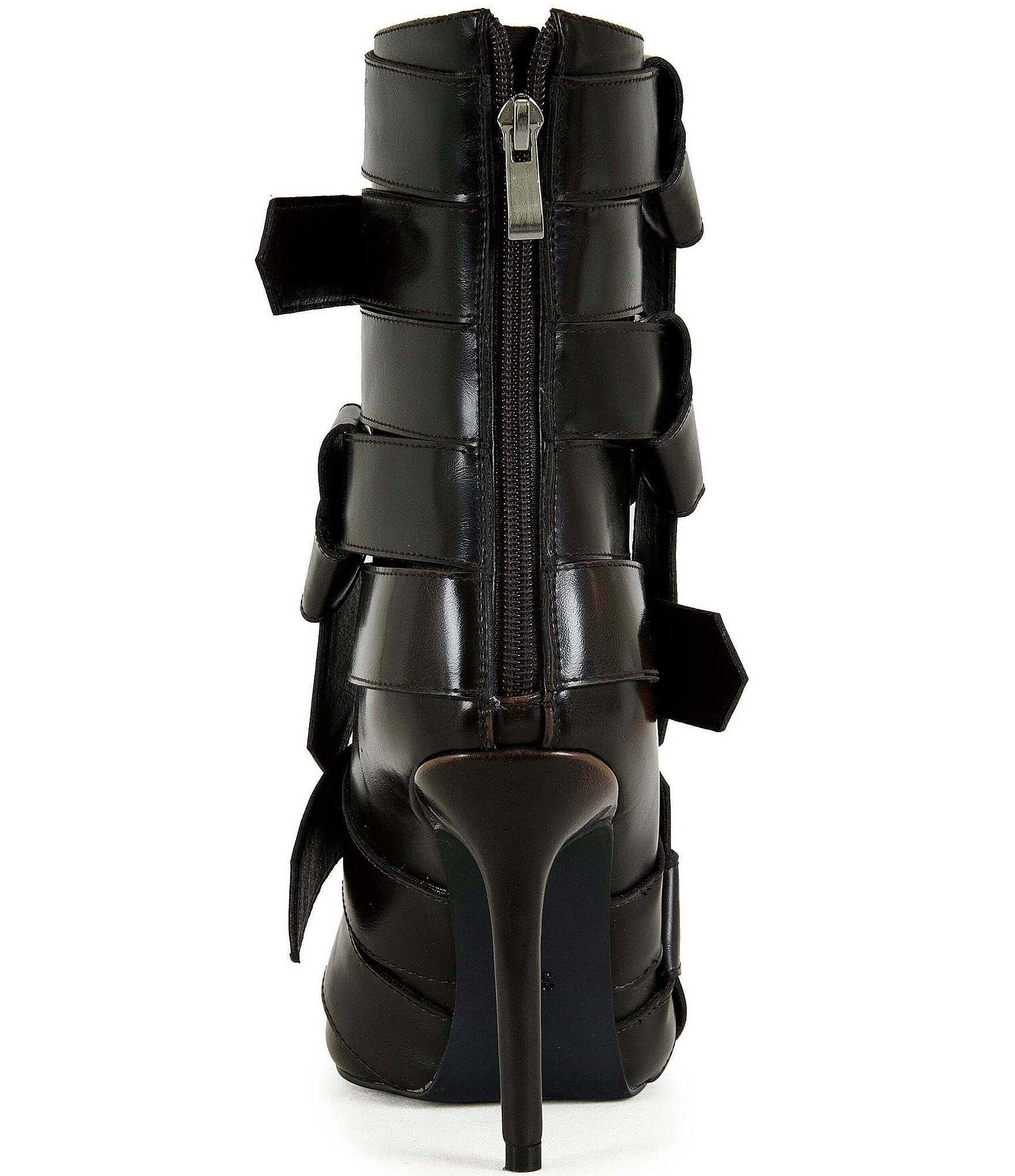 Azalea Wang Alcetas Buckled Straps Pointed Toe Booties