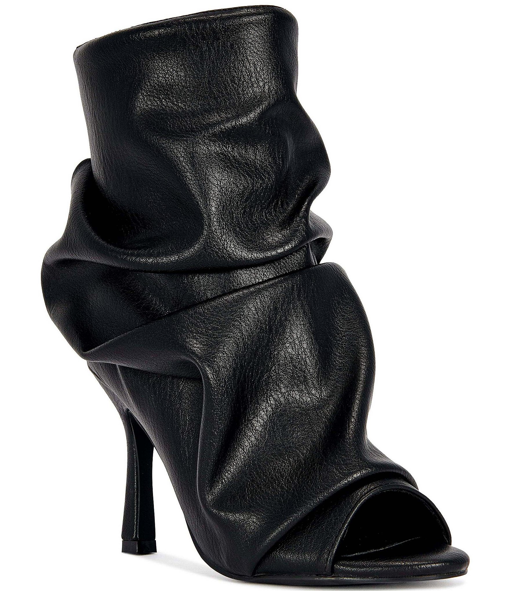 Azalea Wang Apex Slouch Shaft Peep Toe Booties