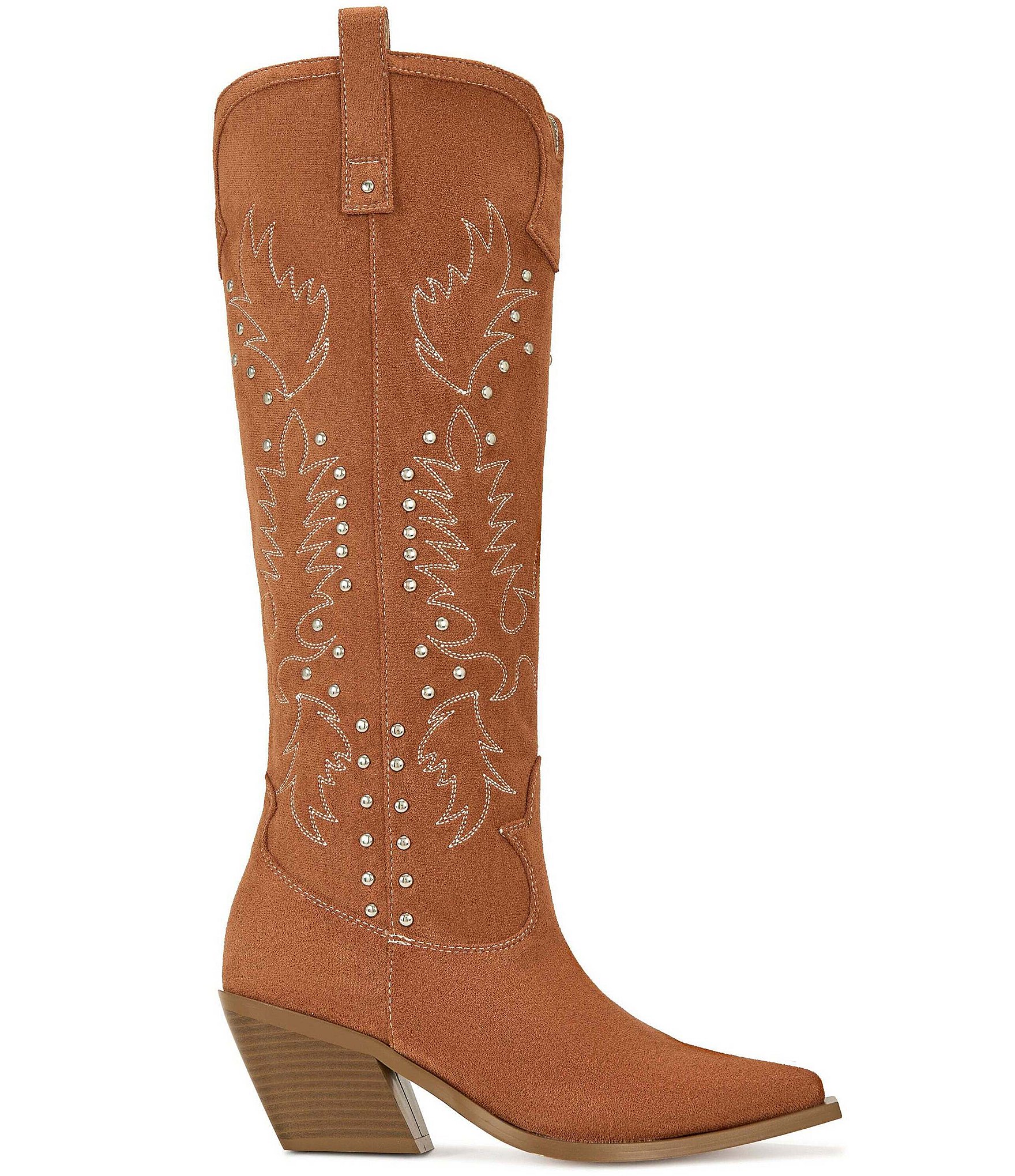 Azalea Wang Beckett Studded Tall Western Boots