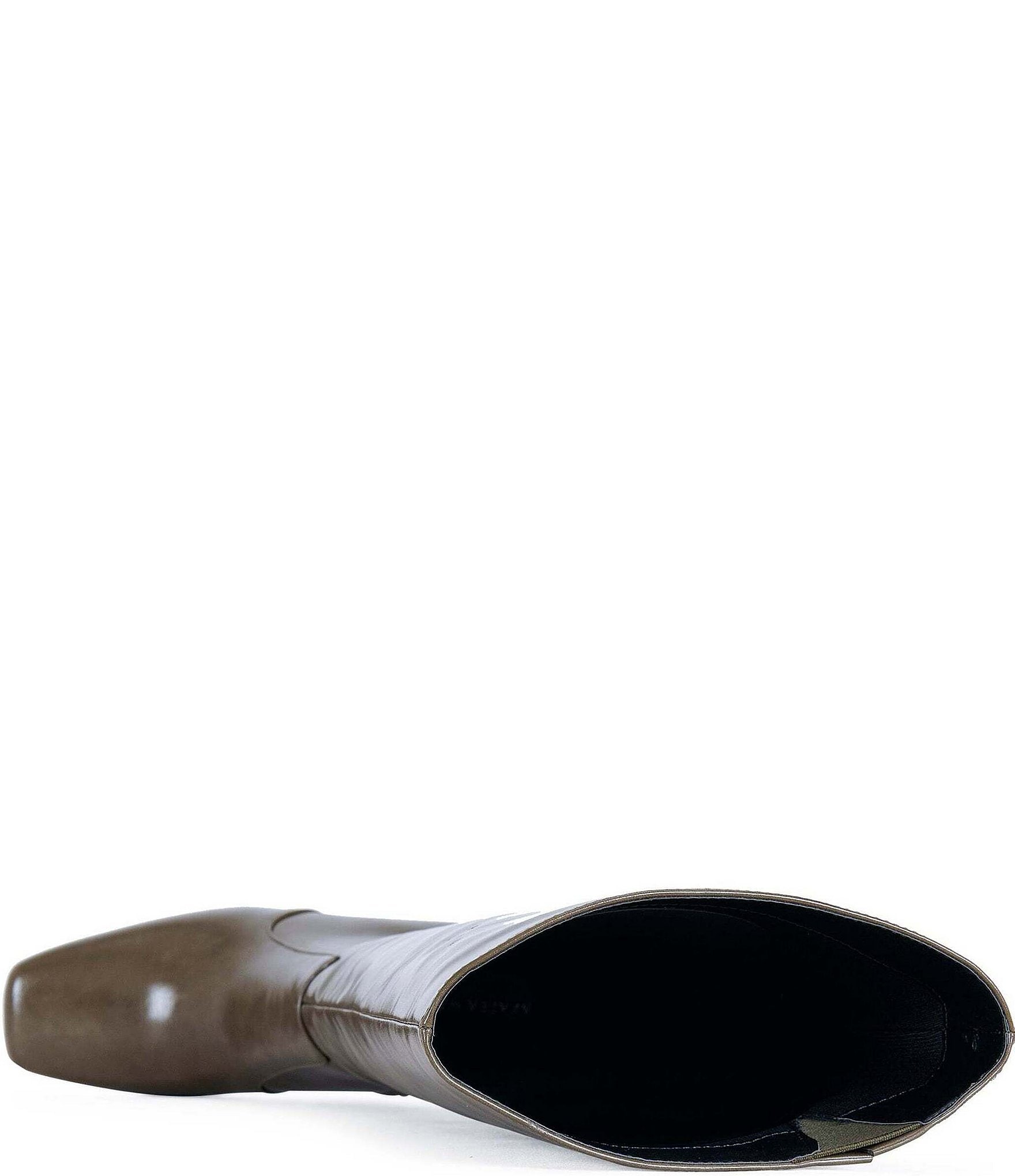 Azalea Wang Behram Curved Metallic Heel Tall Boots