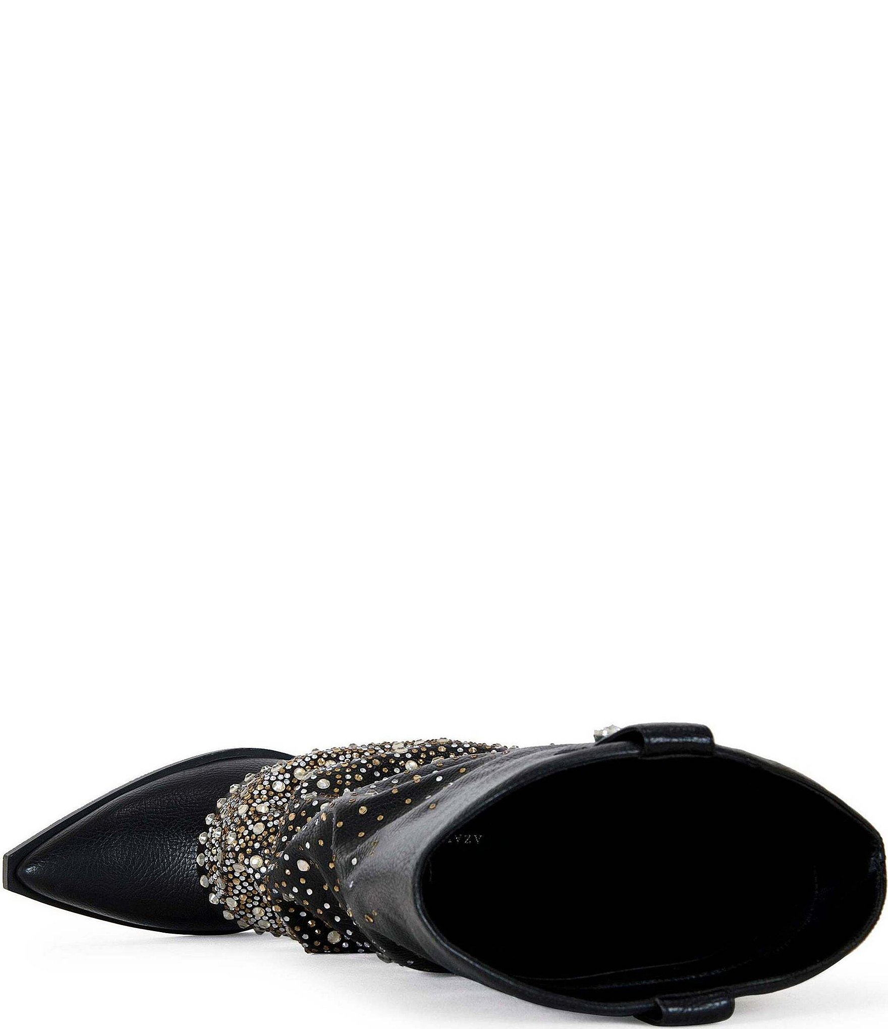 Azalea Wang Beth Rhinestone Fold Over Western Tall Boots