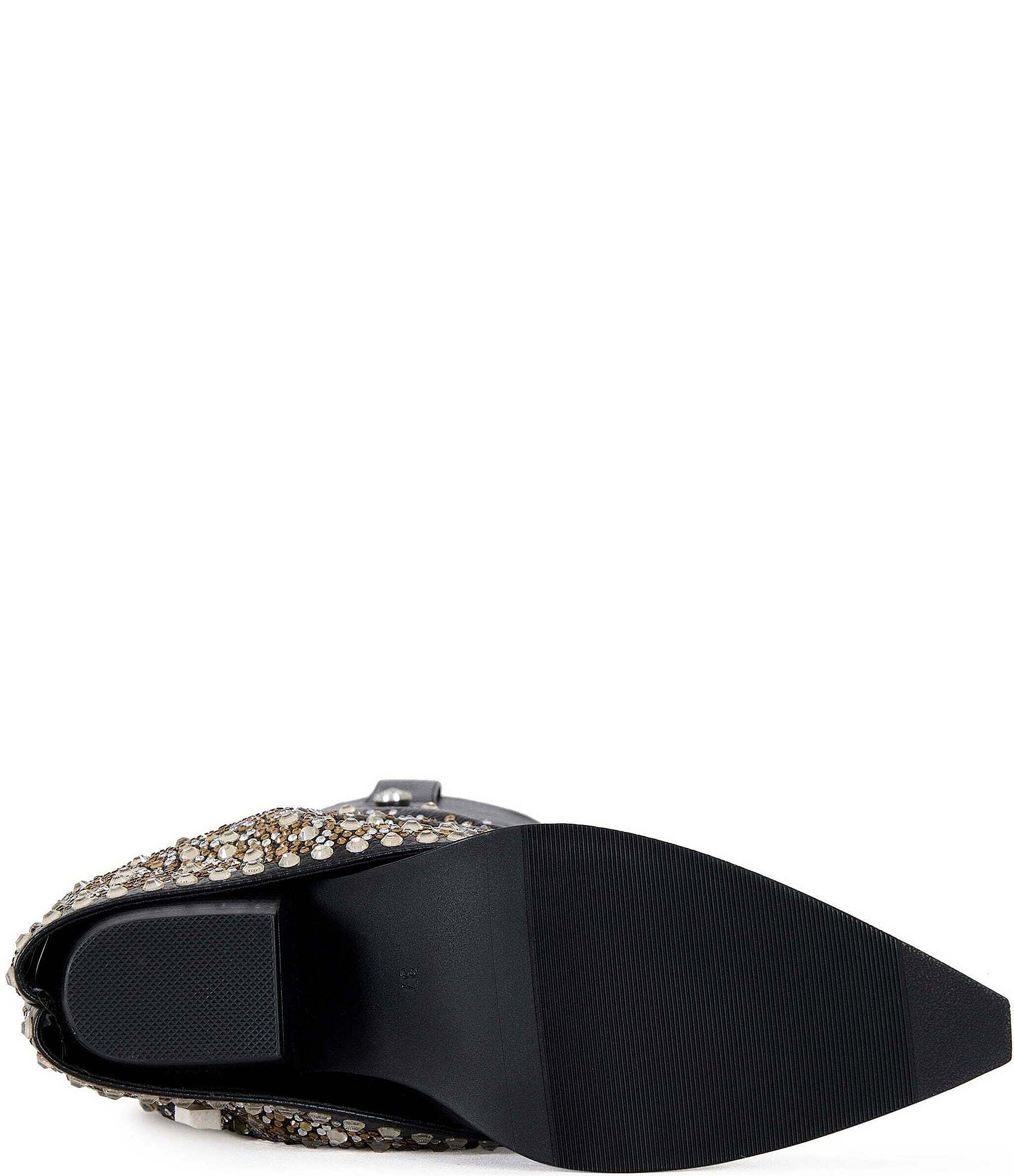 Azalea Wang Beth Rhinestone Fold Over Western Tall Boots