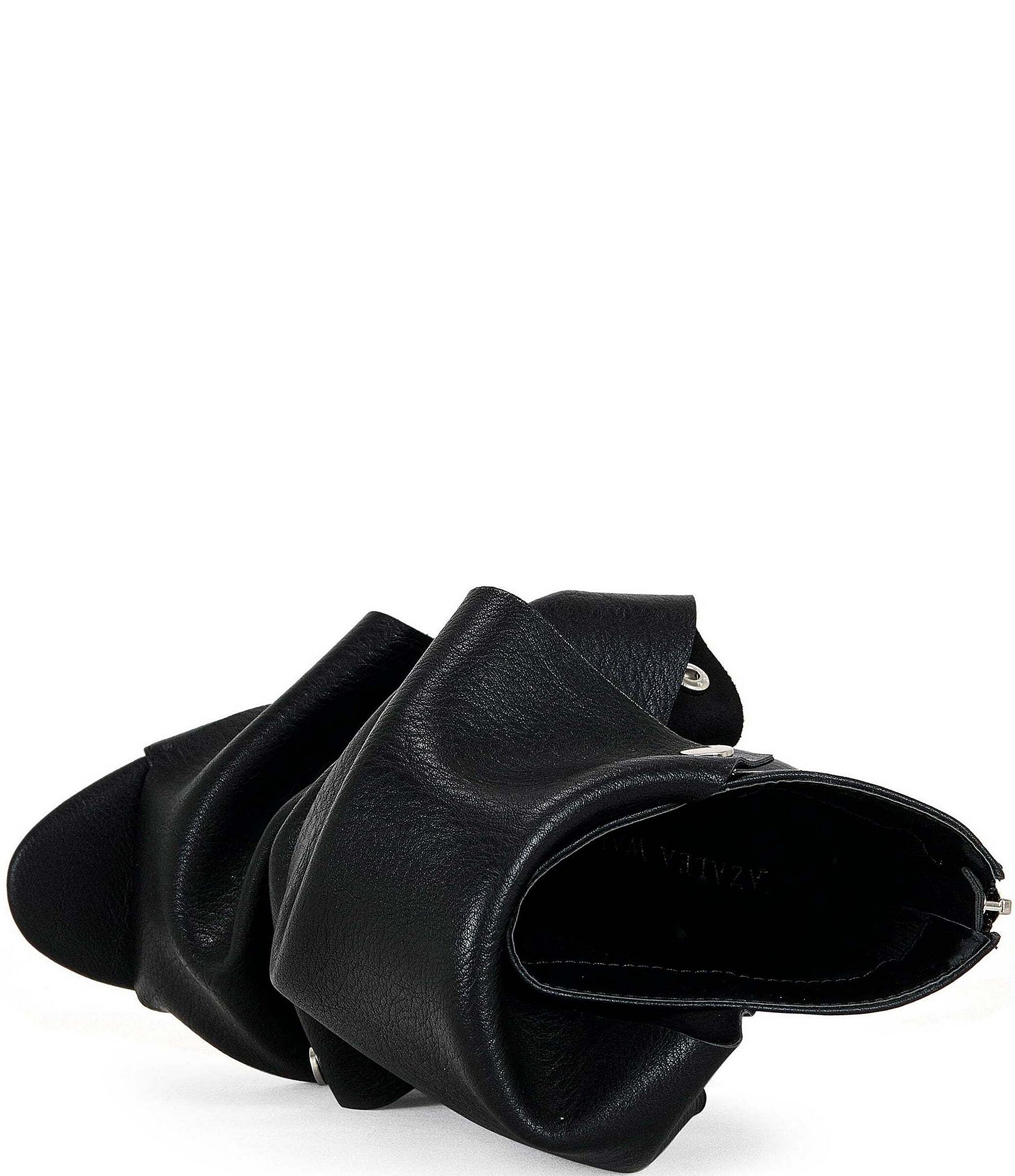 Azalea Wang Birdsong Ruched Snap Hardware Peep Toe Booties