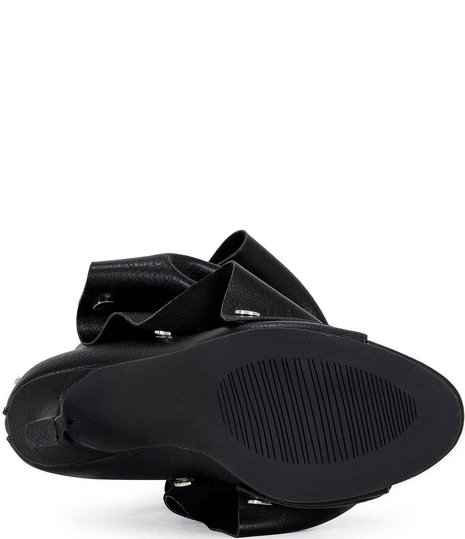 Azalea Wang Birdsong Ruched Snap Hardware Peep Toe Booties