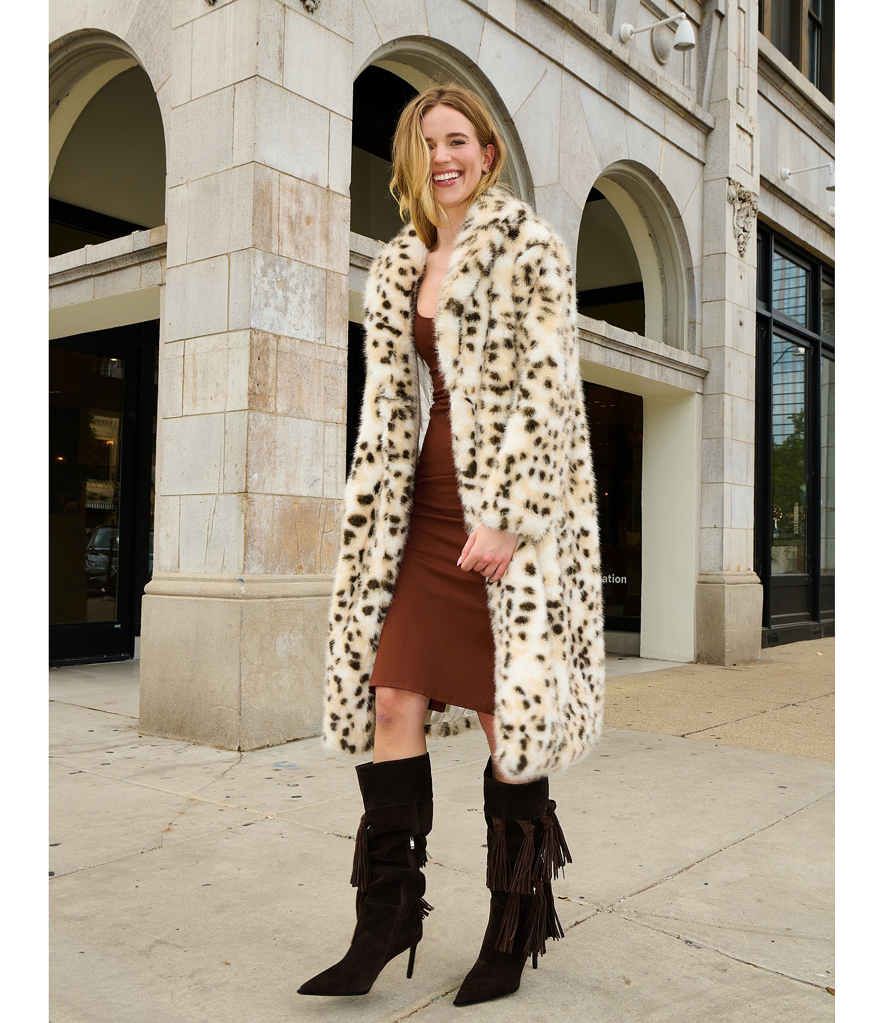 Azalea Wang Cabrera Suede Tassel Fringe Pointed Toe Tall Boots
