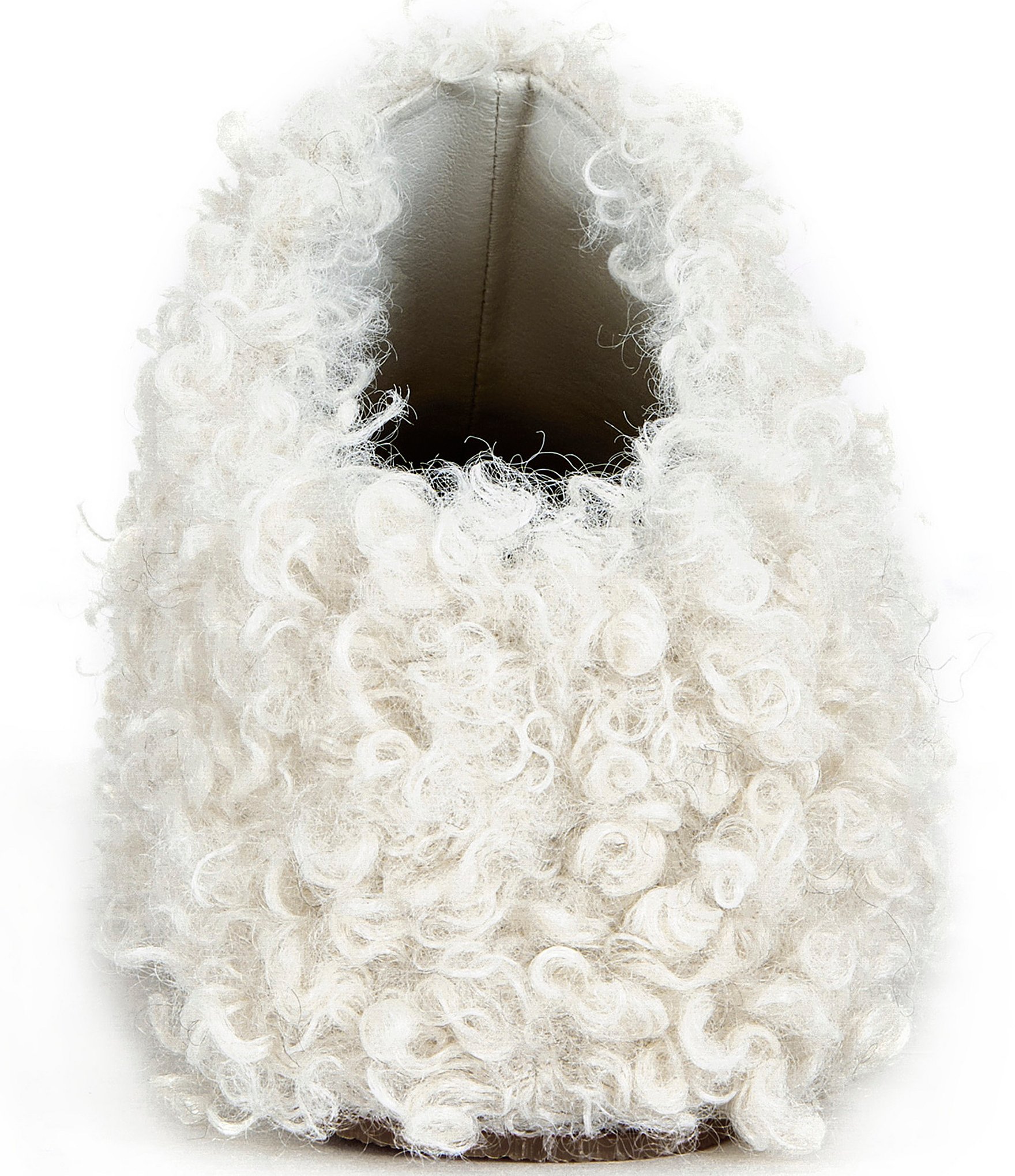 Azalea Wang Darwinpoodle Curly Faux Fur Platform Mules