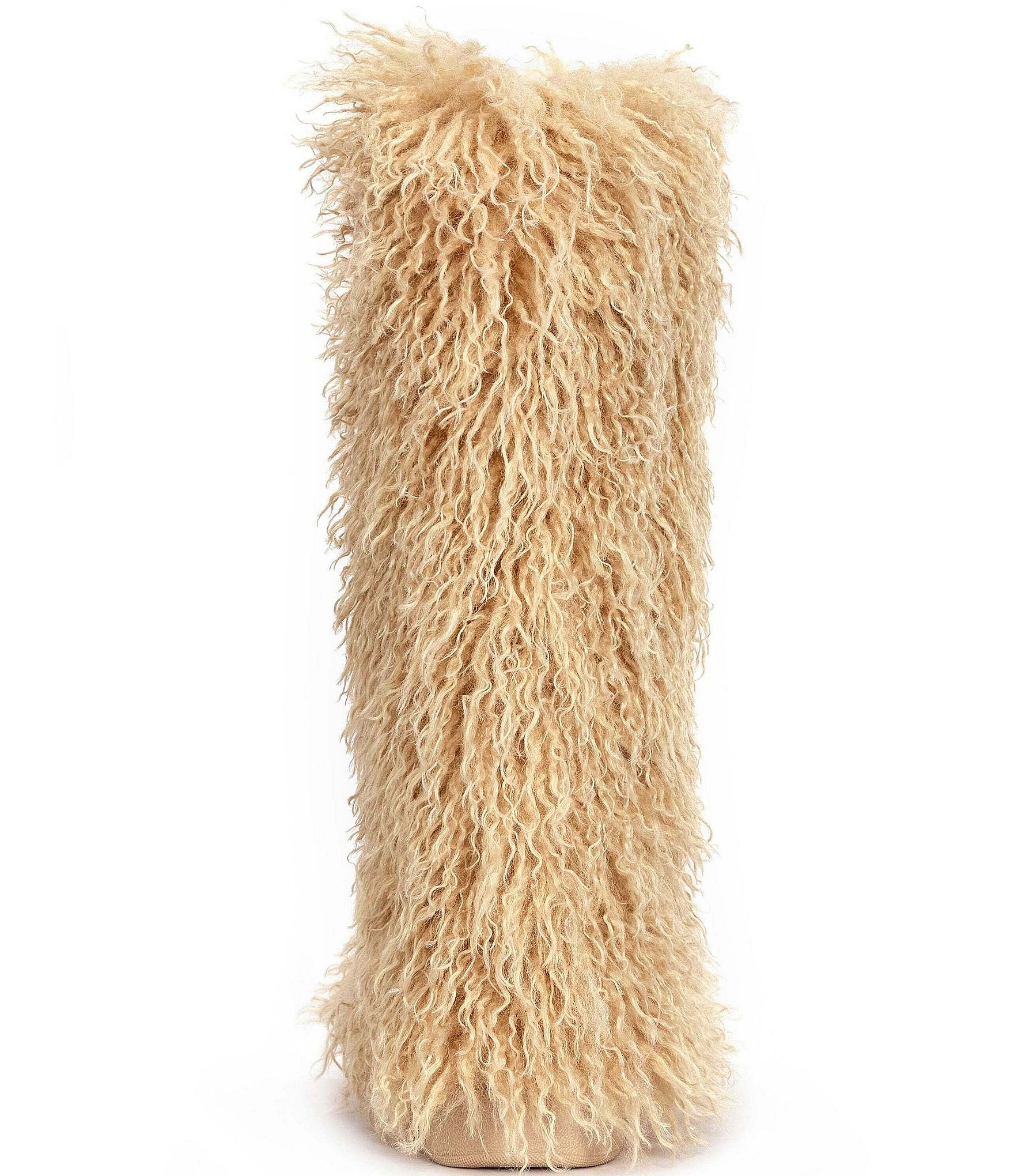 Azalea Wang Denton Faux Fur Platform Tall Boots