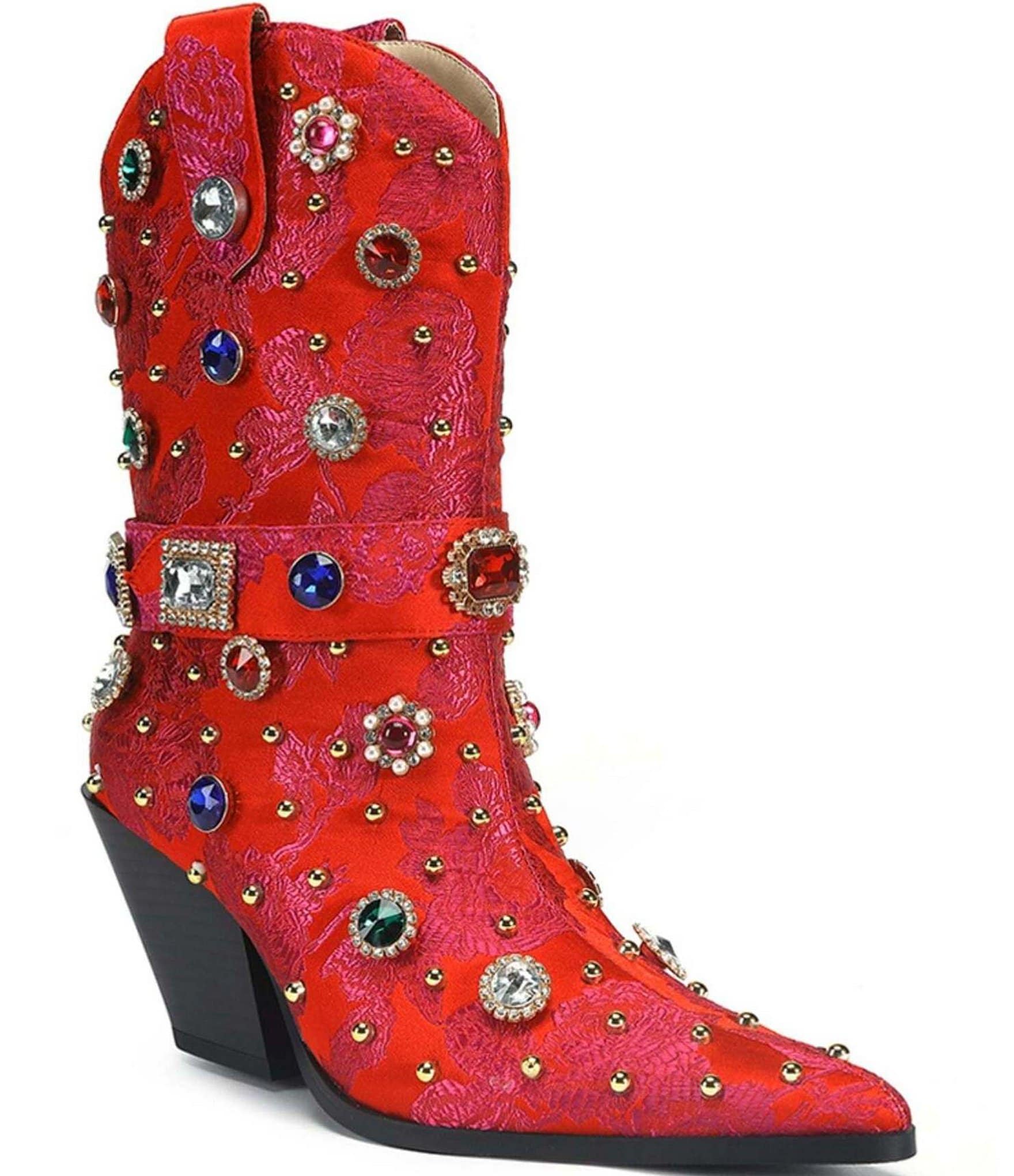 Crystal Embellished Western Boots