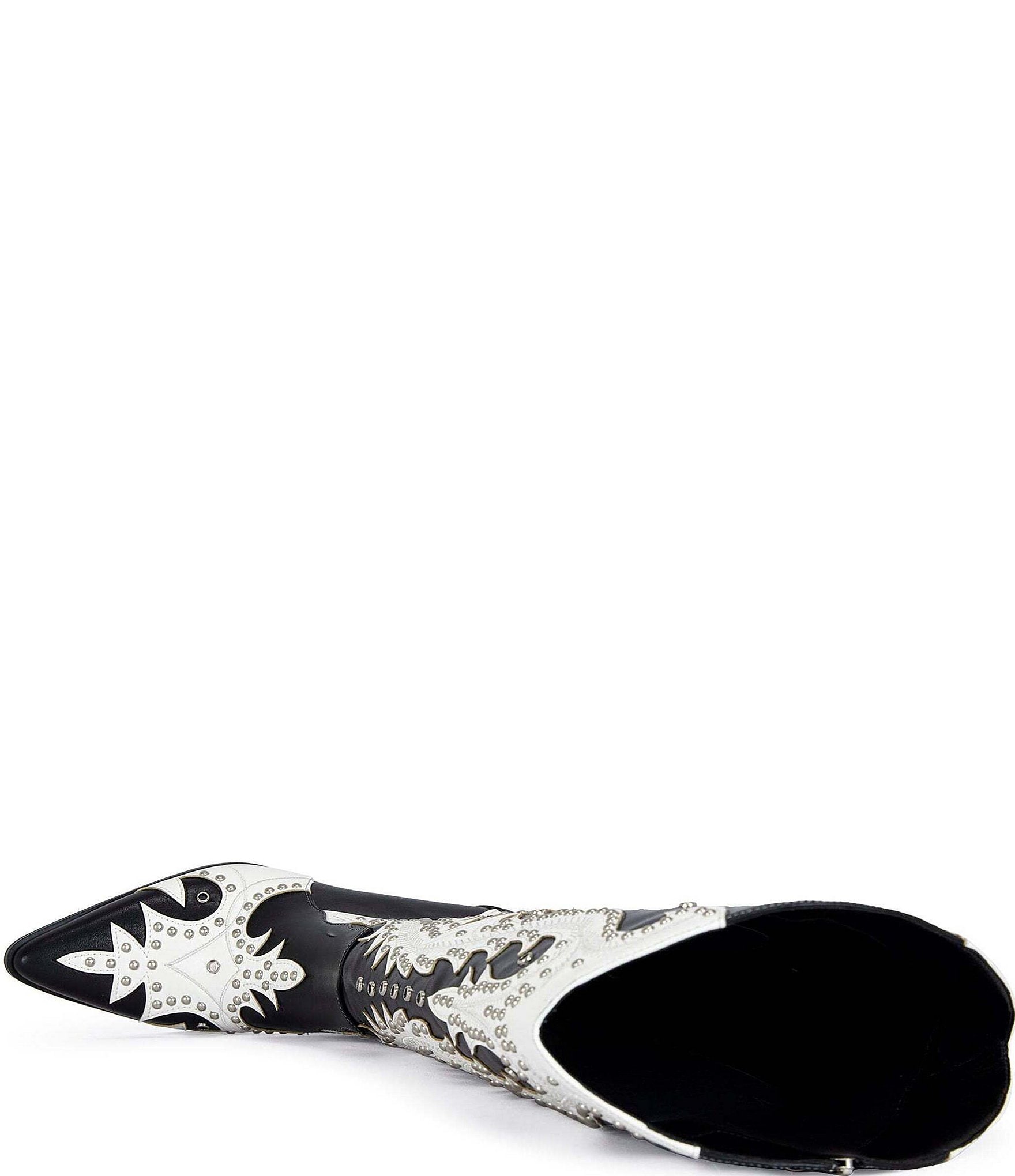 Azalea Wang Donovan Studded Tall Western Boots