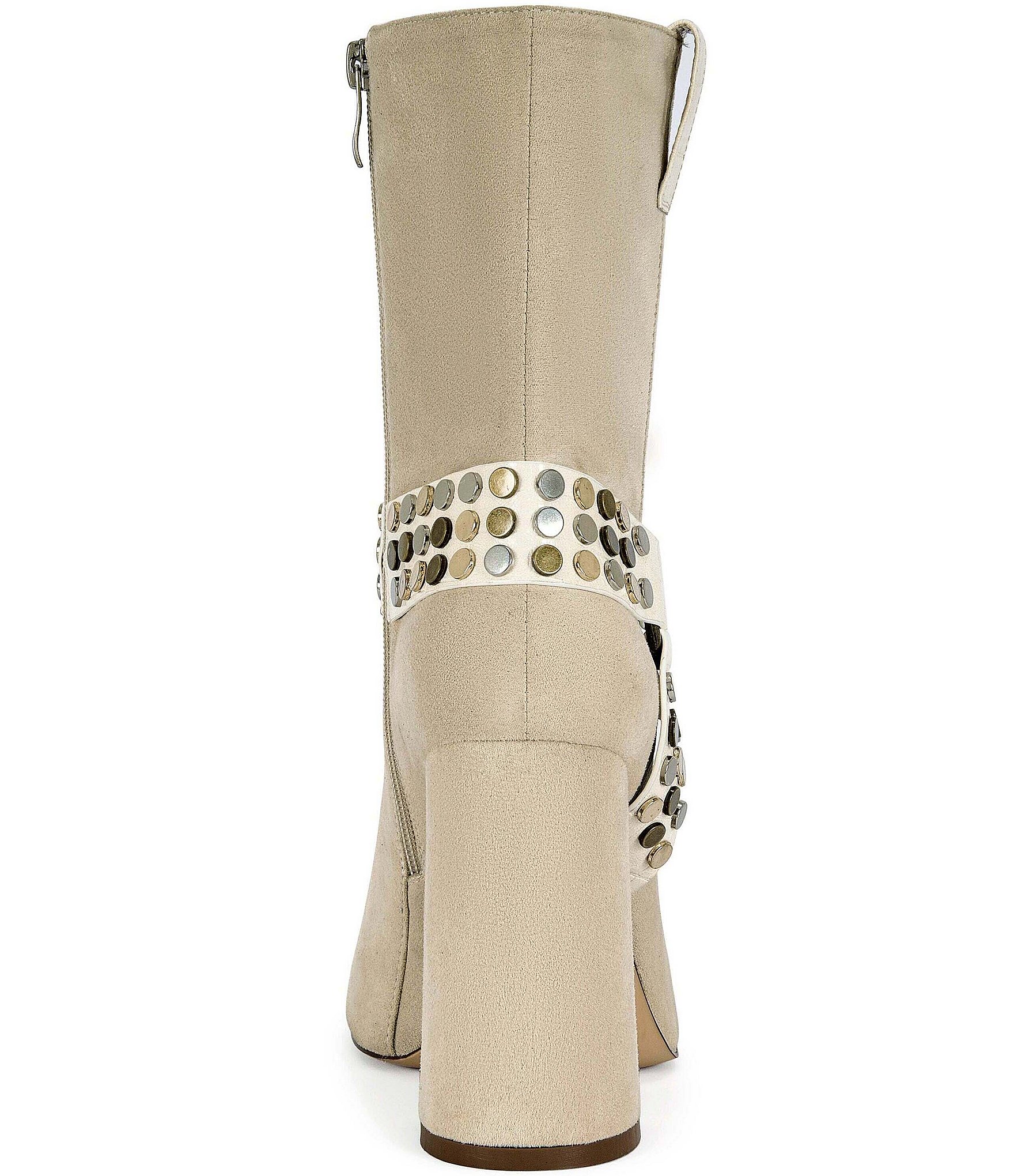 Azalea Wang Dyzma Soft Studded Harness Overlasted Platform Booties
