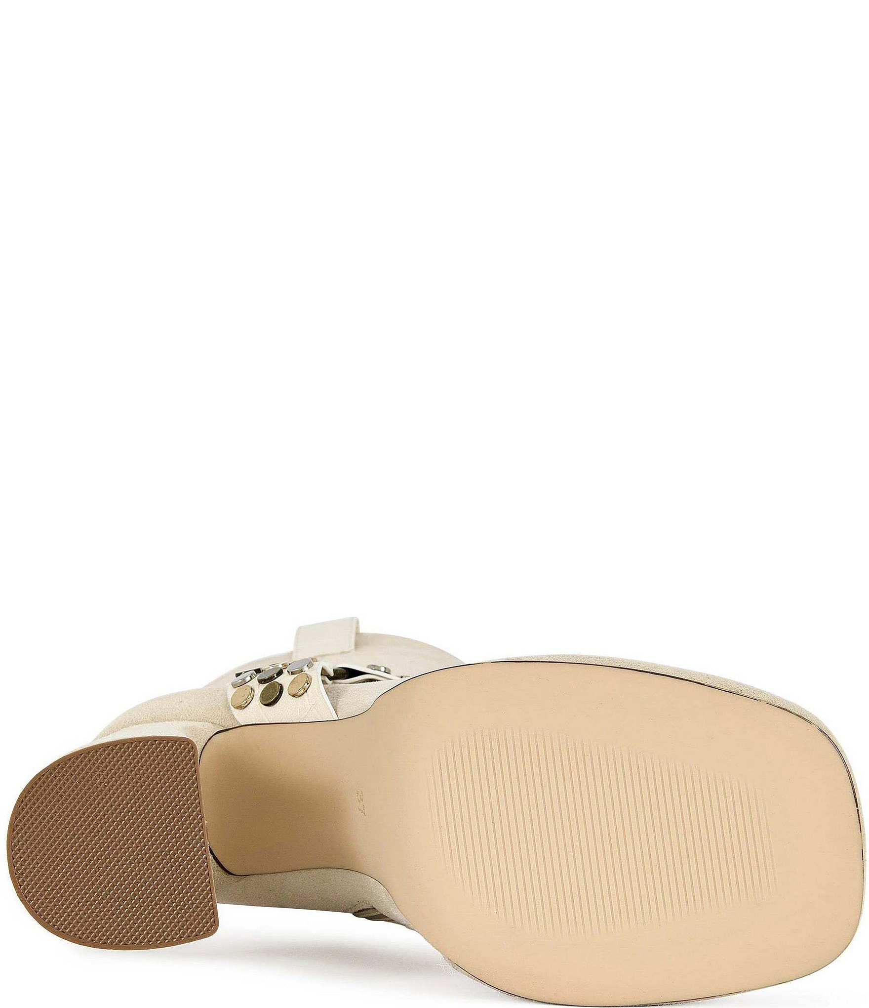Azalea Wang Dyzma Soft Studded Harness Overlasted Platform Booties