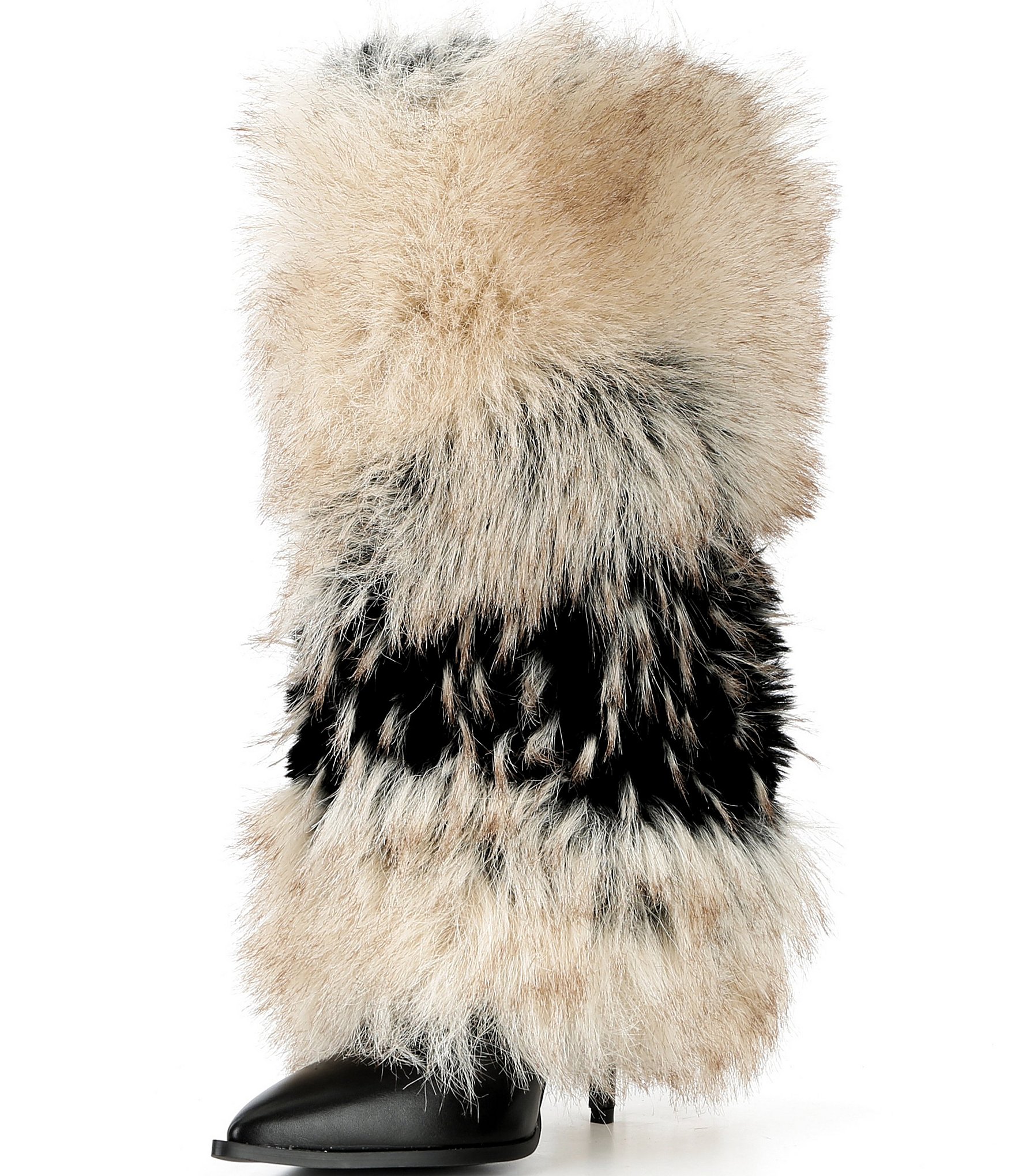 Azalea Wang Ekko Faux Fur Stiletto Boots