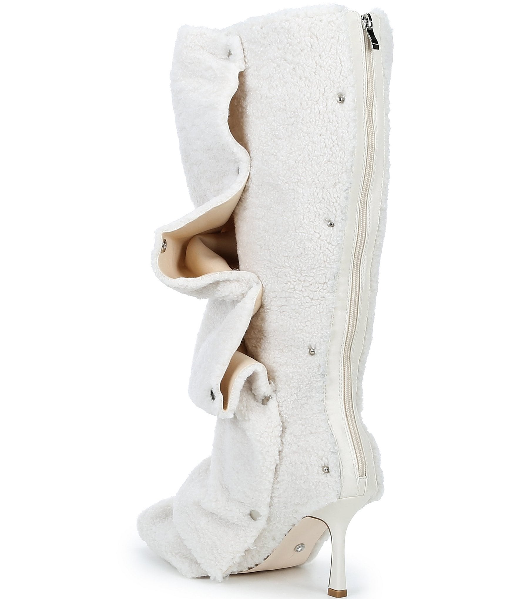 Azalea Wang Fabian Fuzzy Adjustable Snap Tall Boots