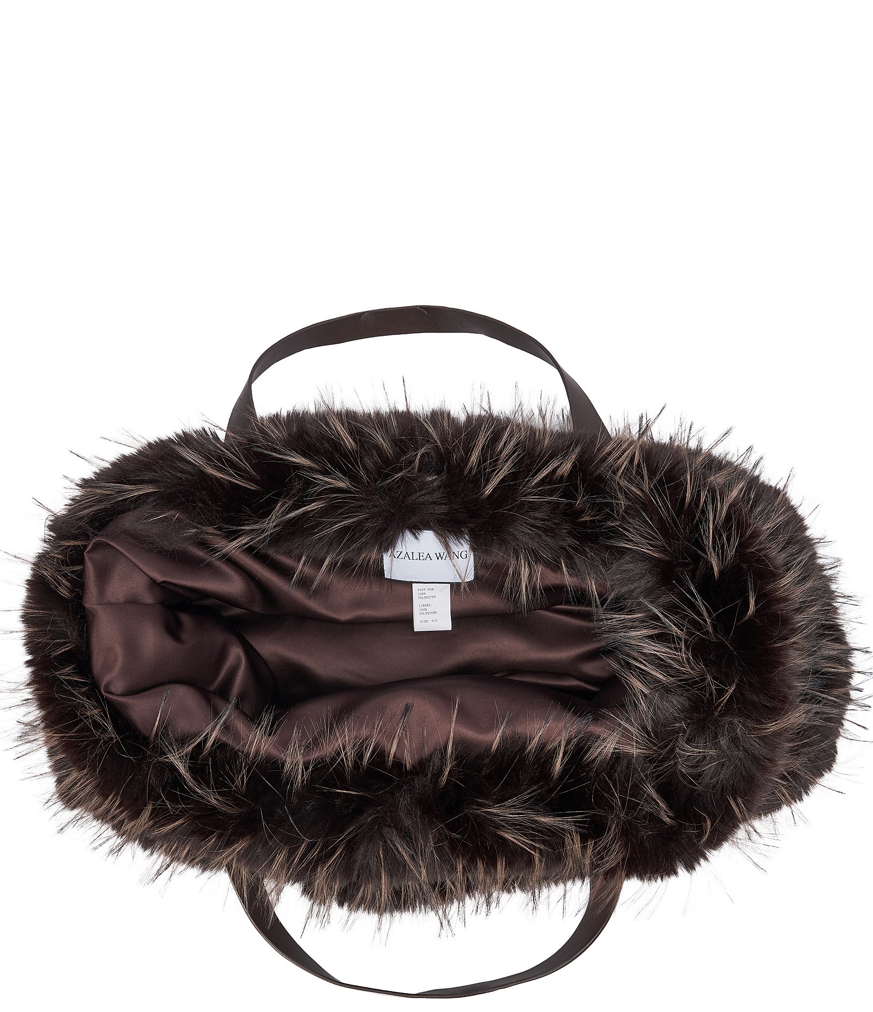 Azalea Wang Hickory Multi Faux Fur Confidante Tote Bag